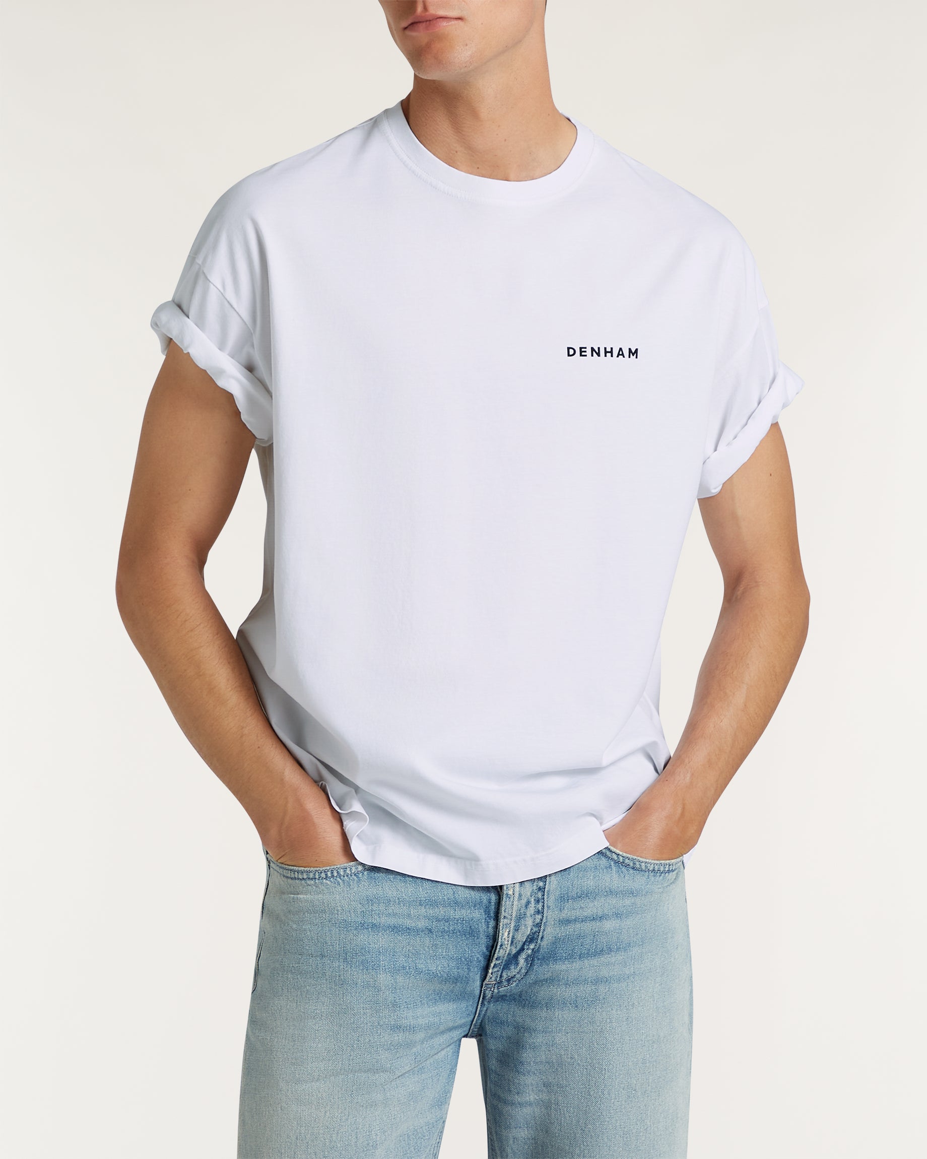 DENHAM FLOWY GRAPHIC TEE LWJ White