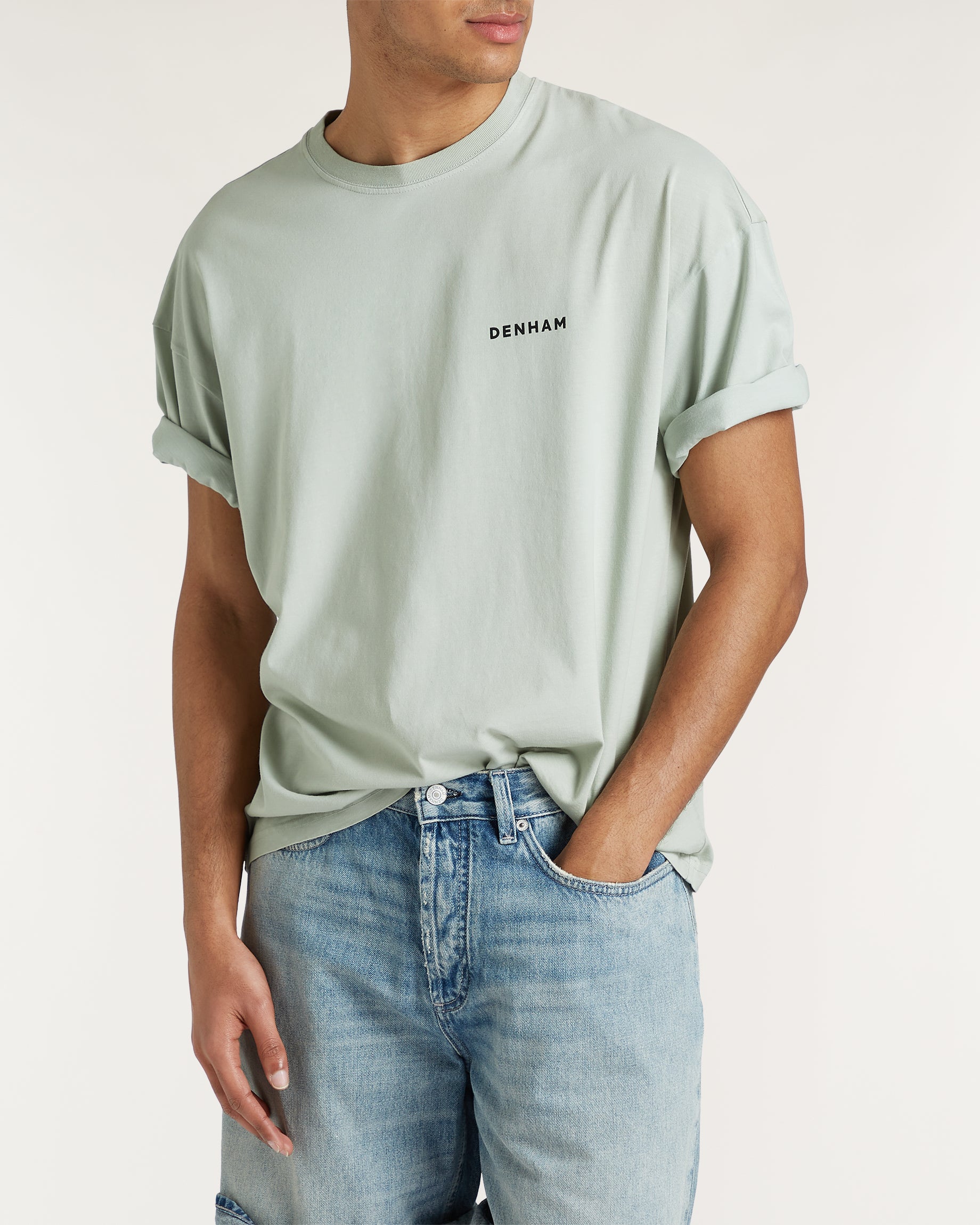 DENHAM FLOWY RAPHIC TEE LWJ Mercury Green