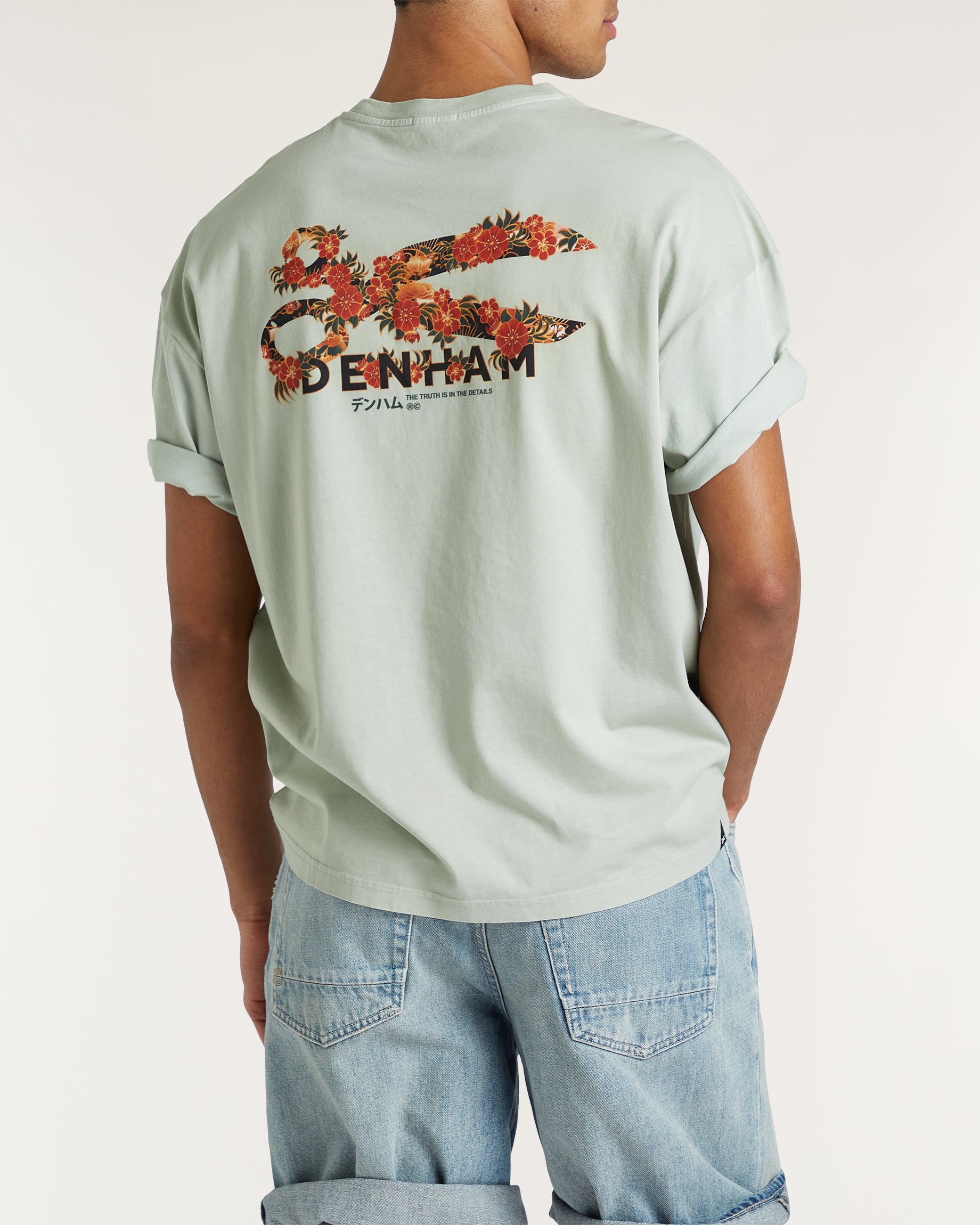 DENHAM FLOWY RAPHIC TEE LWJ Mercury Green
