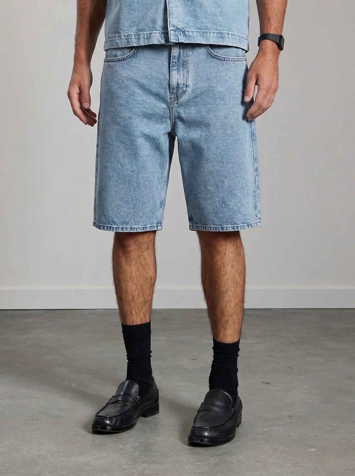 AEDEN BREECH SHORTS | LIGHT BLUE DENIM