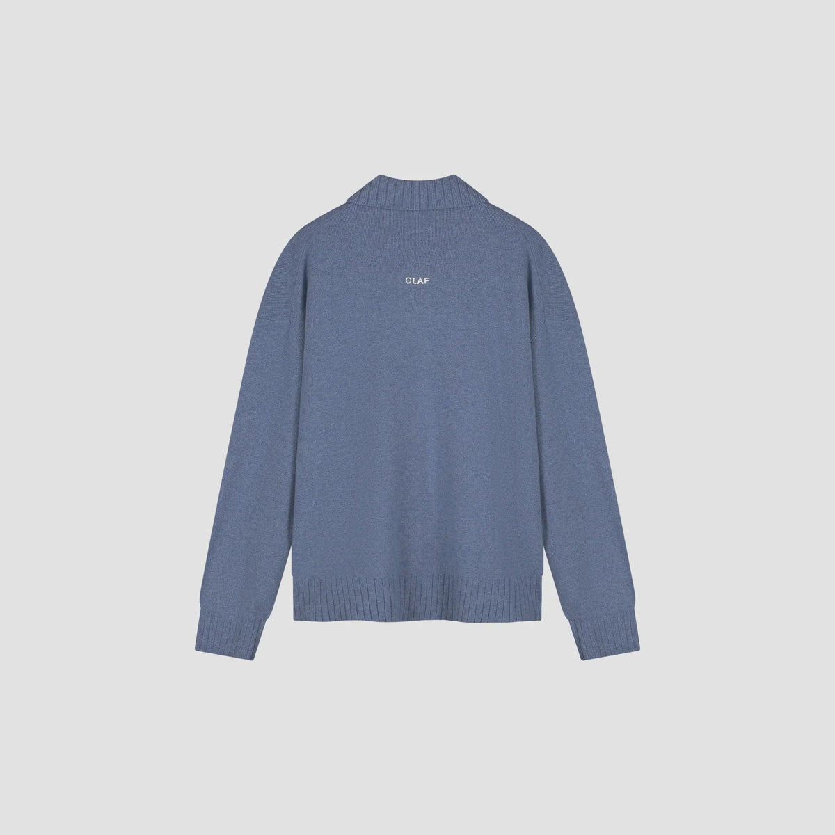 OLAF ESSENTIAL KNITTED POLO Dusty Blue