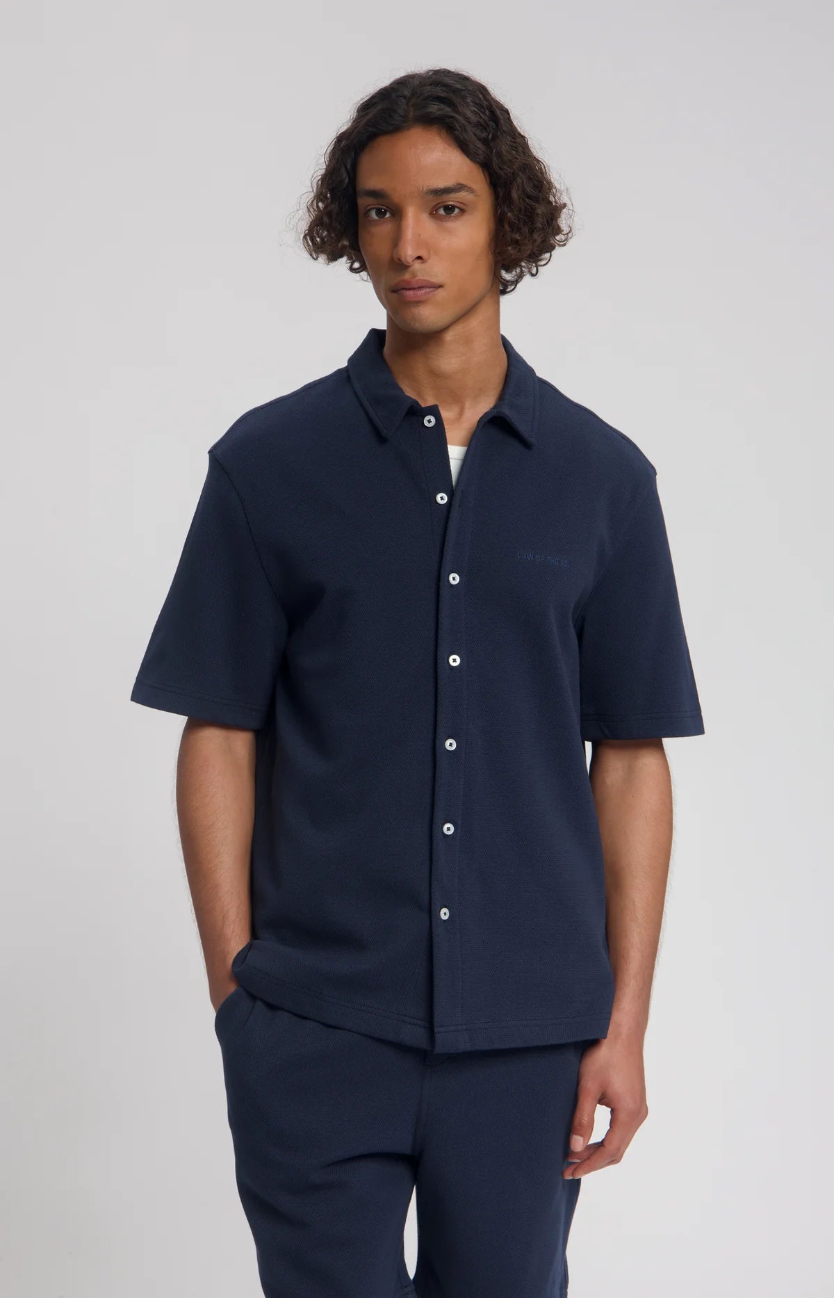 LAW OF THE SEA BERMUDA STRUCTURED SHIRT Sky Captain