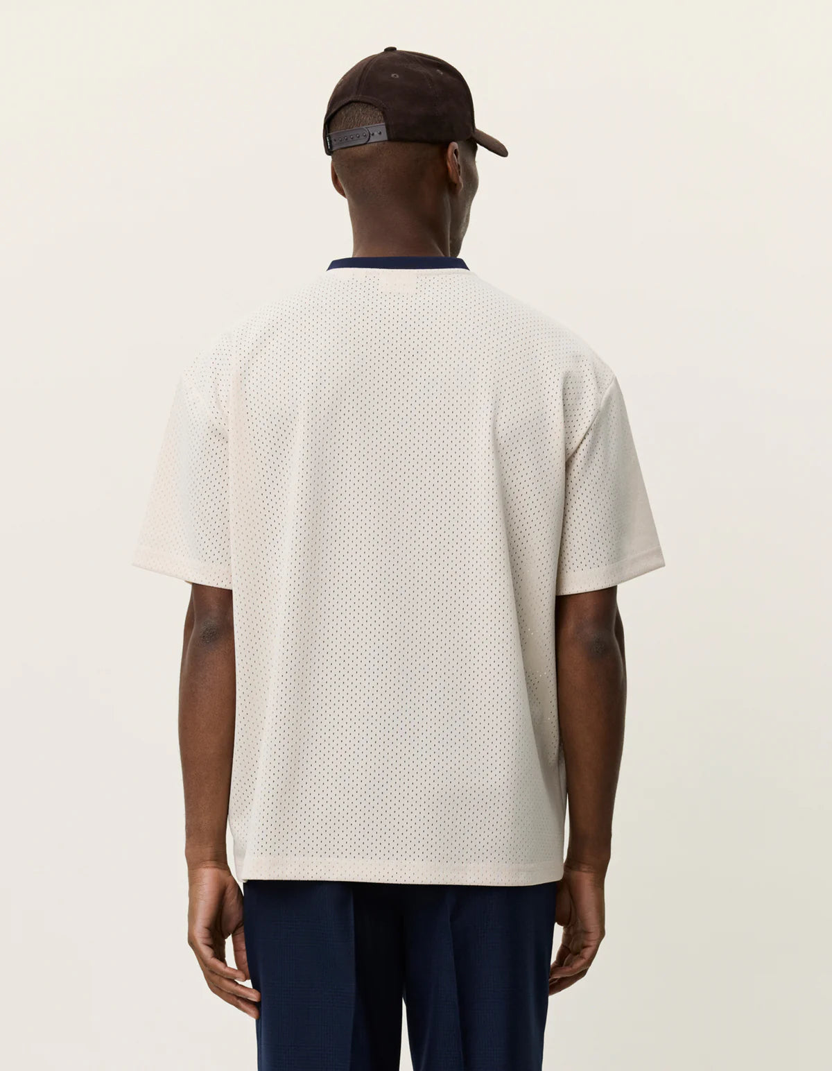 LES DEUX Bronson Mesh T-Shirt Eggnog White
