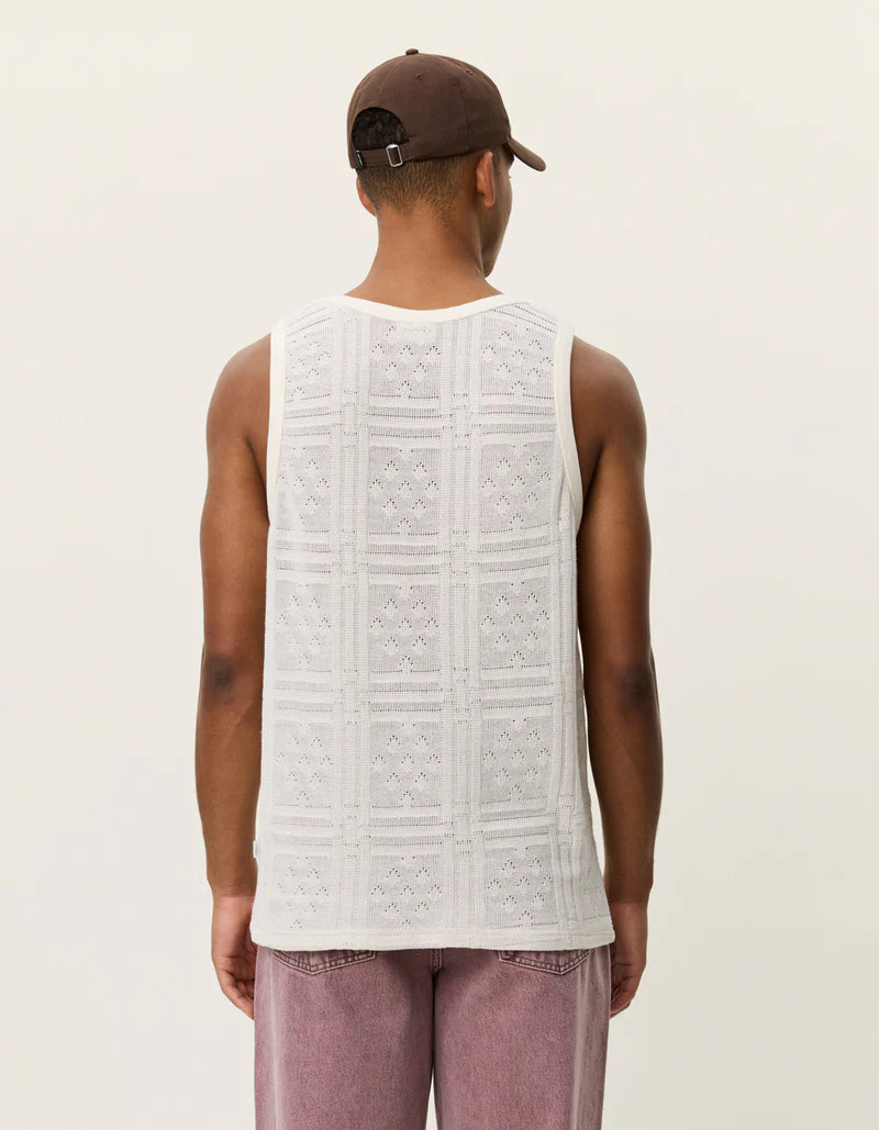 LES DEUX Huxley Pointelle Tank Top White