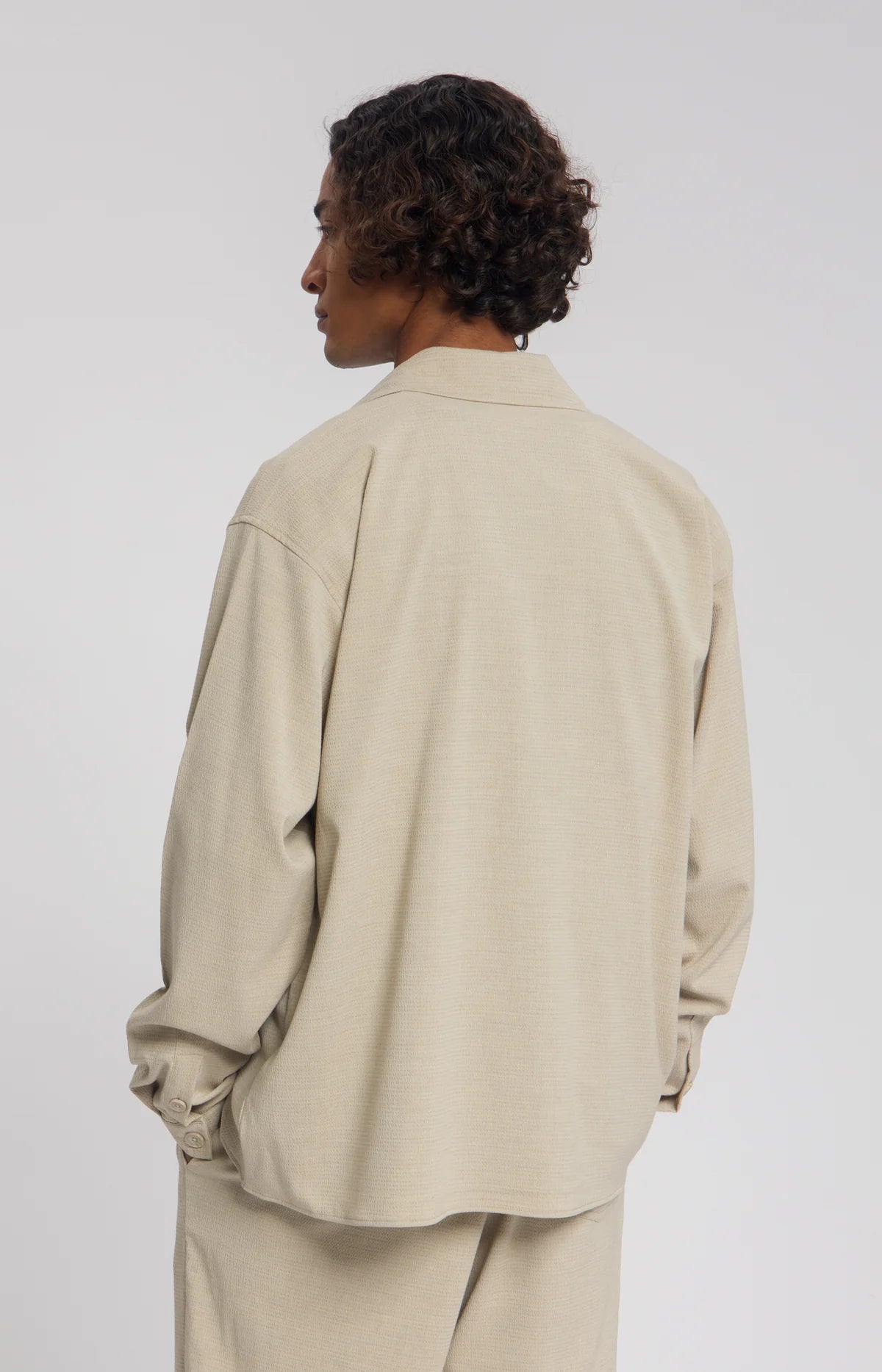 LAW OF THE SEA MARIS SEERSUCKER SHIRT Dune