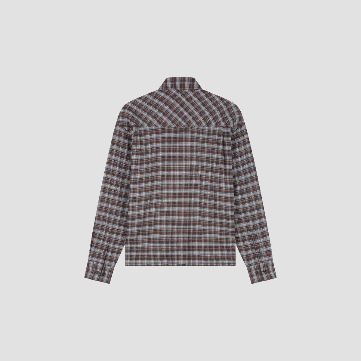 OLAF FLANNEL BOXY SHIRT - CHOCOLATE PLUM/WINDSURFER