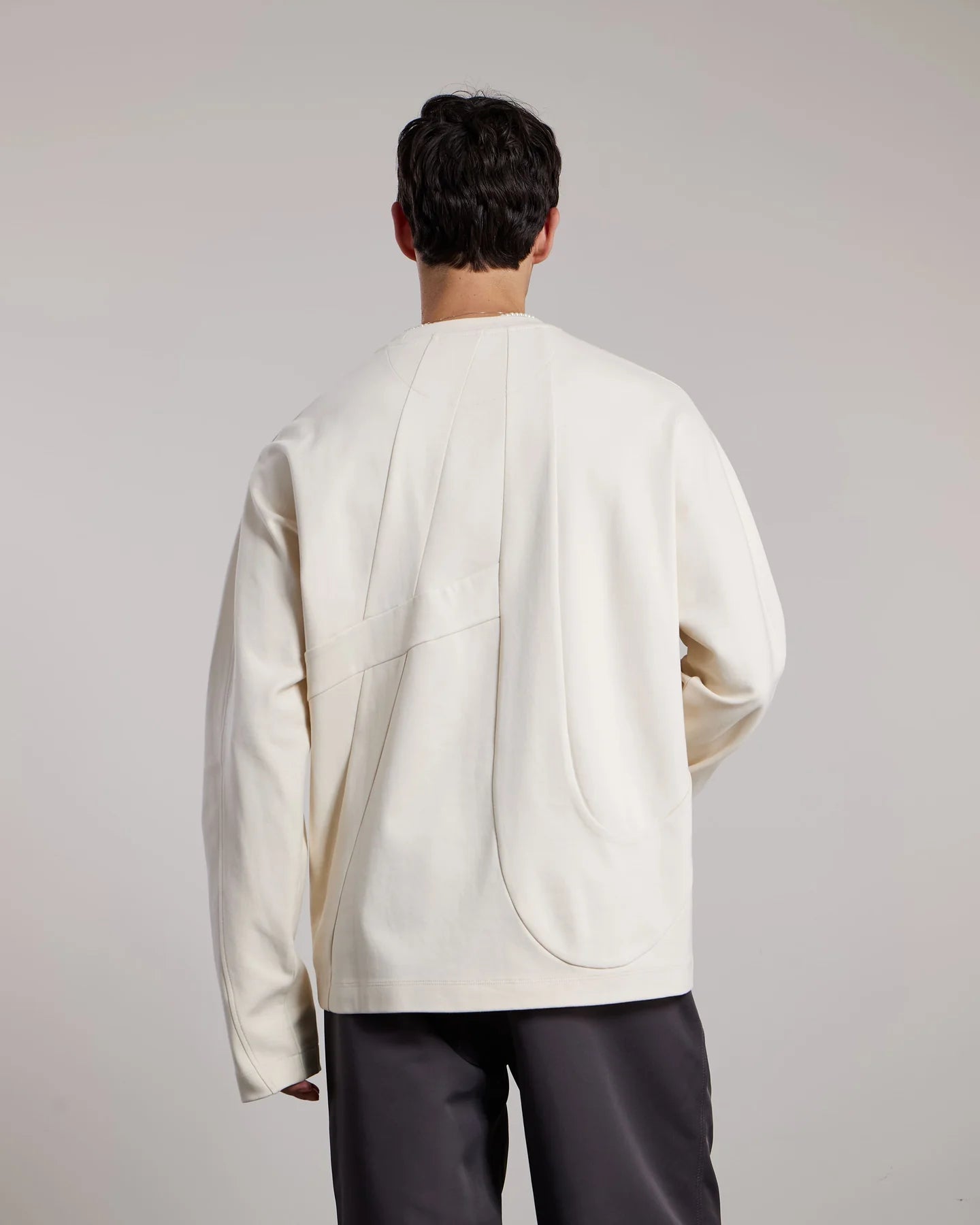 AEDEN SOLON LONG-SLEEVE TEE | WHITE CAP GREY