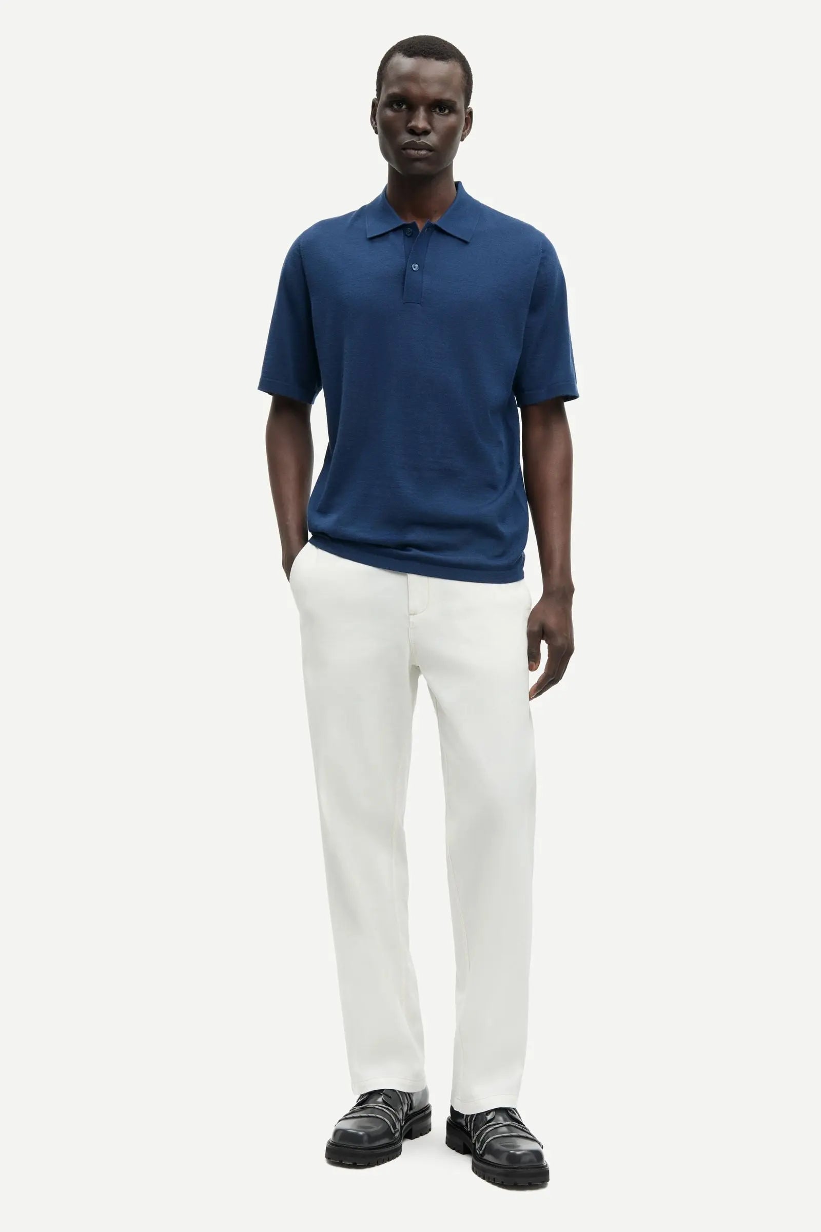 SAMSOE SAMSOE SAROWAN KNIT POLO 15477 Insignia Blue