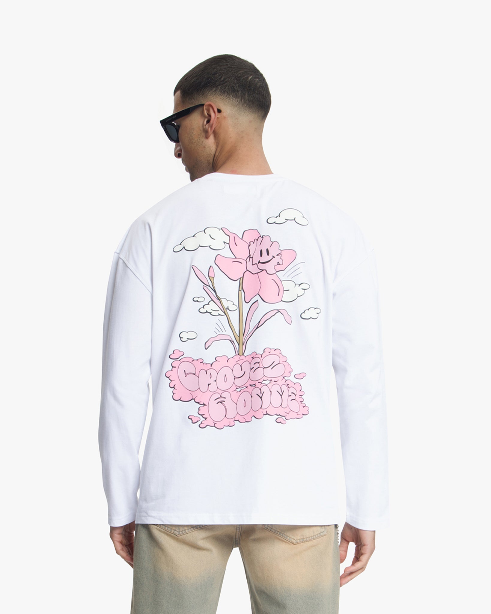 Croyez Fleur Heureuse Longsleeve White