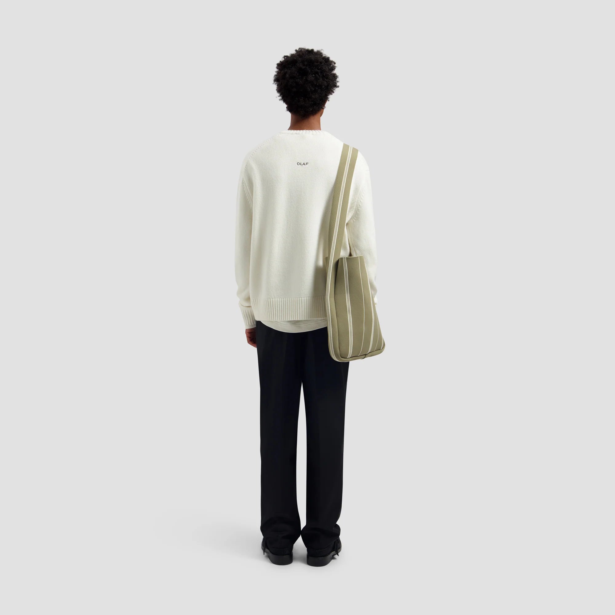 OLAF ESSENTIAL KNITTED CREWNECK Off White /Mulch