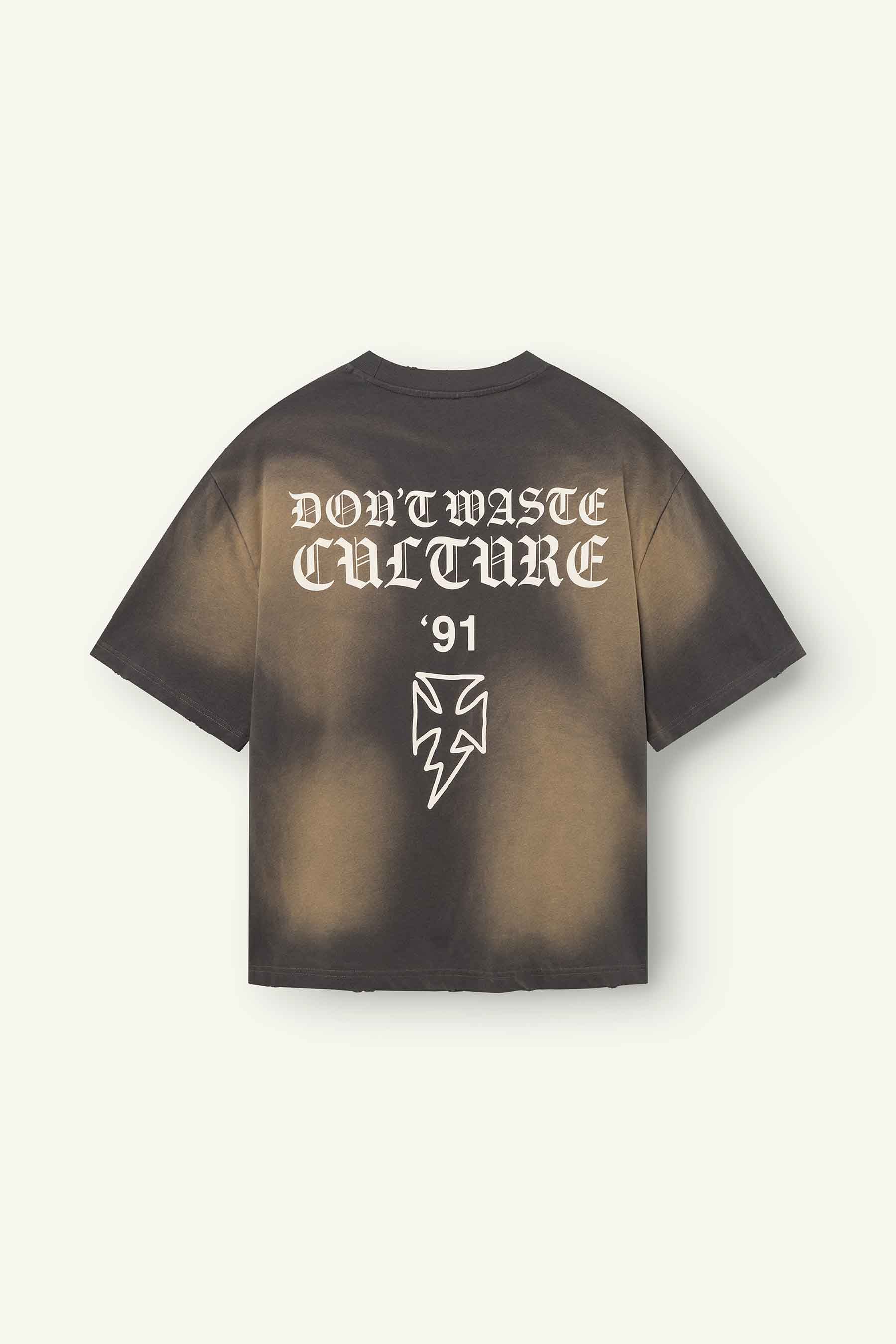 DON’T WASTE CULTURE THUNDER T-SHIRT | FADED GREY