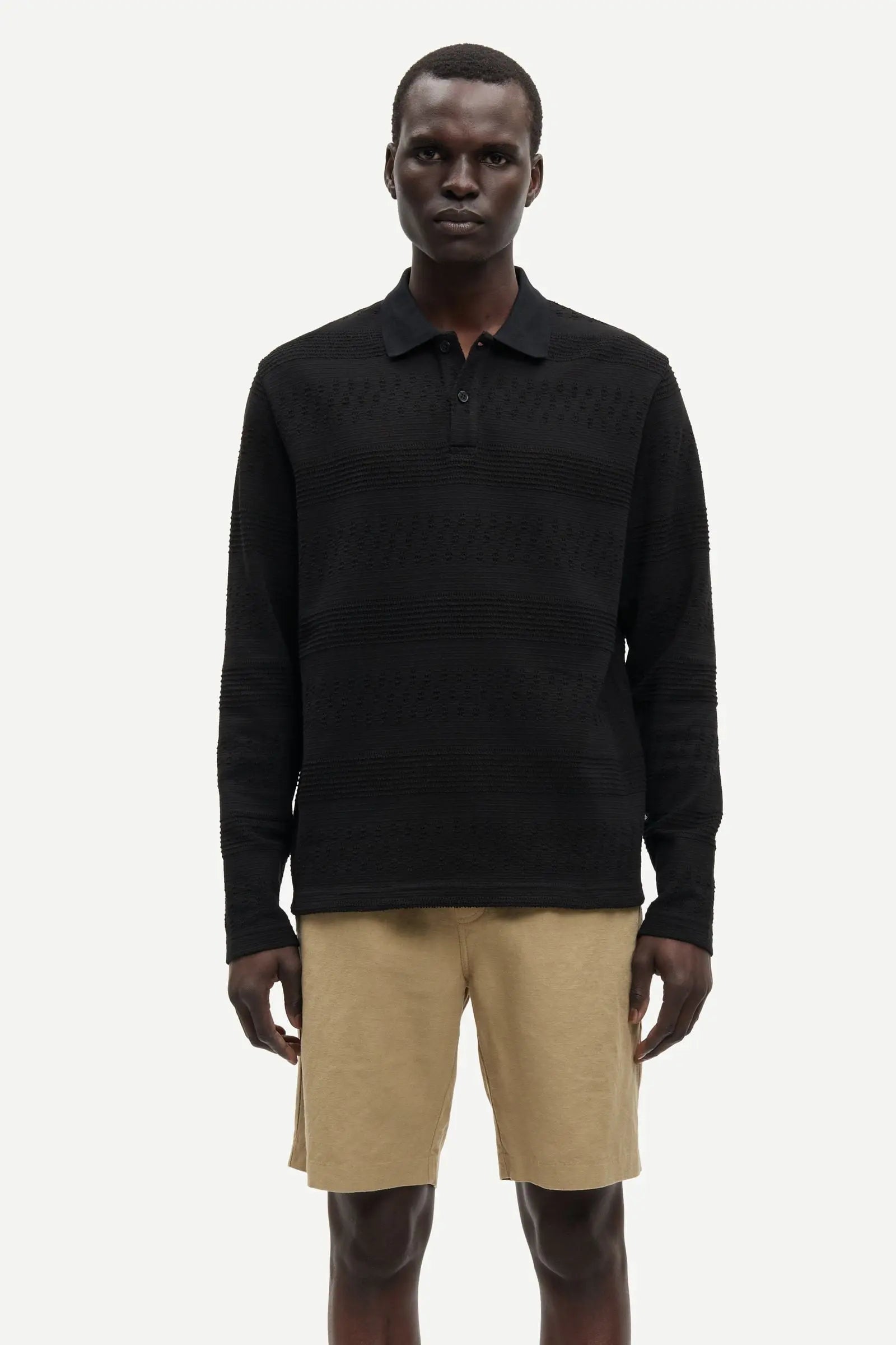 SAMSOE SAMSOE SABRUNO LS POLO 15918 Black