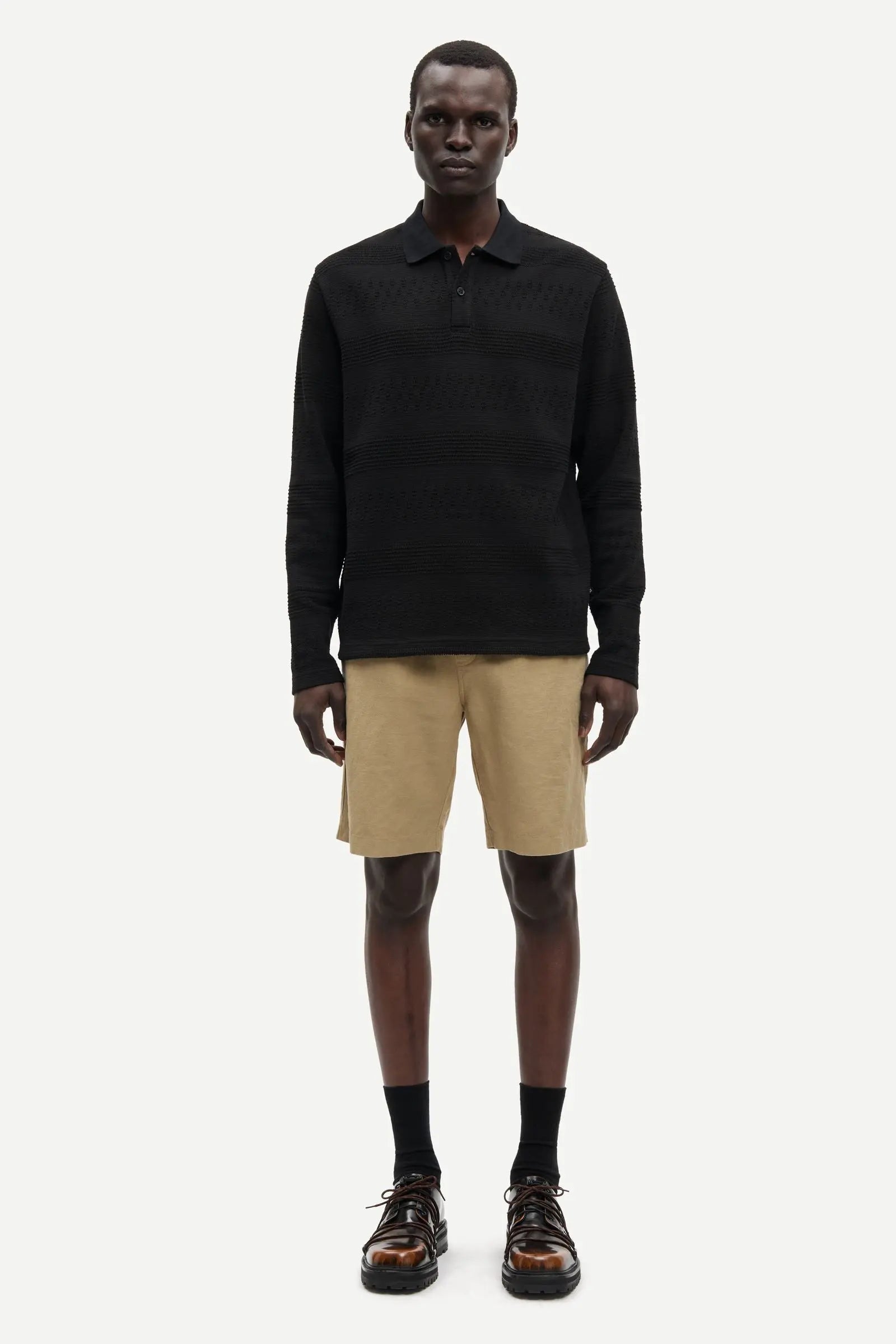 SAMSOE SAMSOE SABRUNO LS POLO 15918 Black