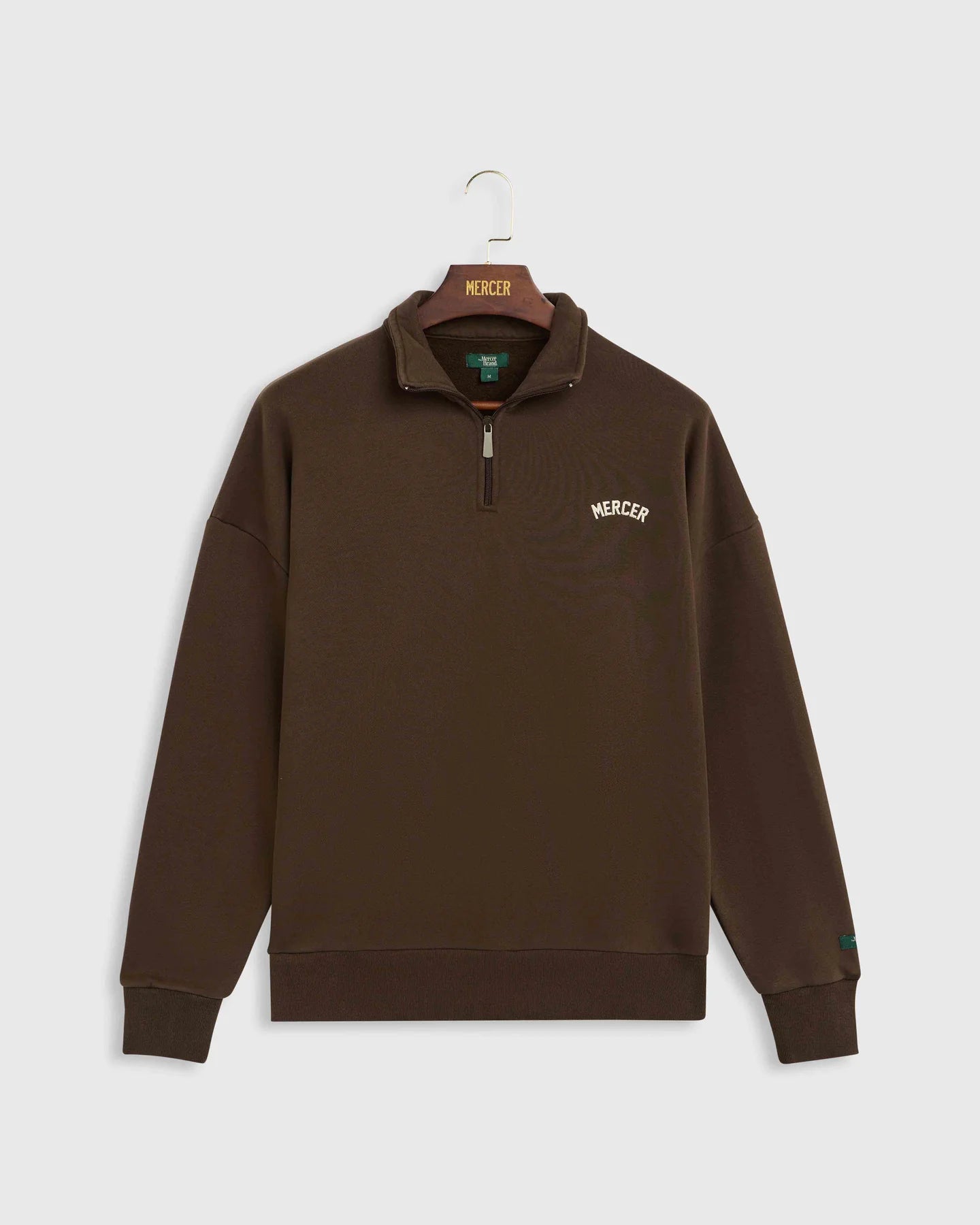 MERCER The Mercer Quarter Zip Brown