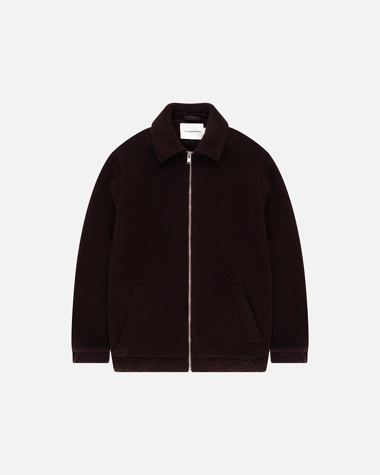 GOOD PEOPLE Jteddy Bomber Jacket Brown