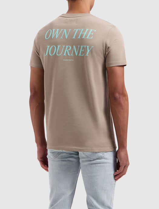 PURE PATH Own The Journey T-shirt Taupe
