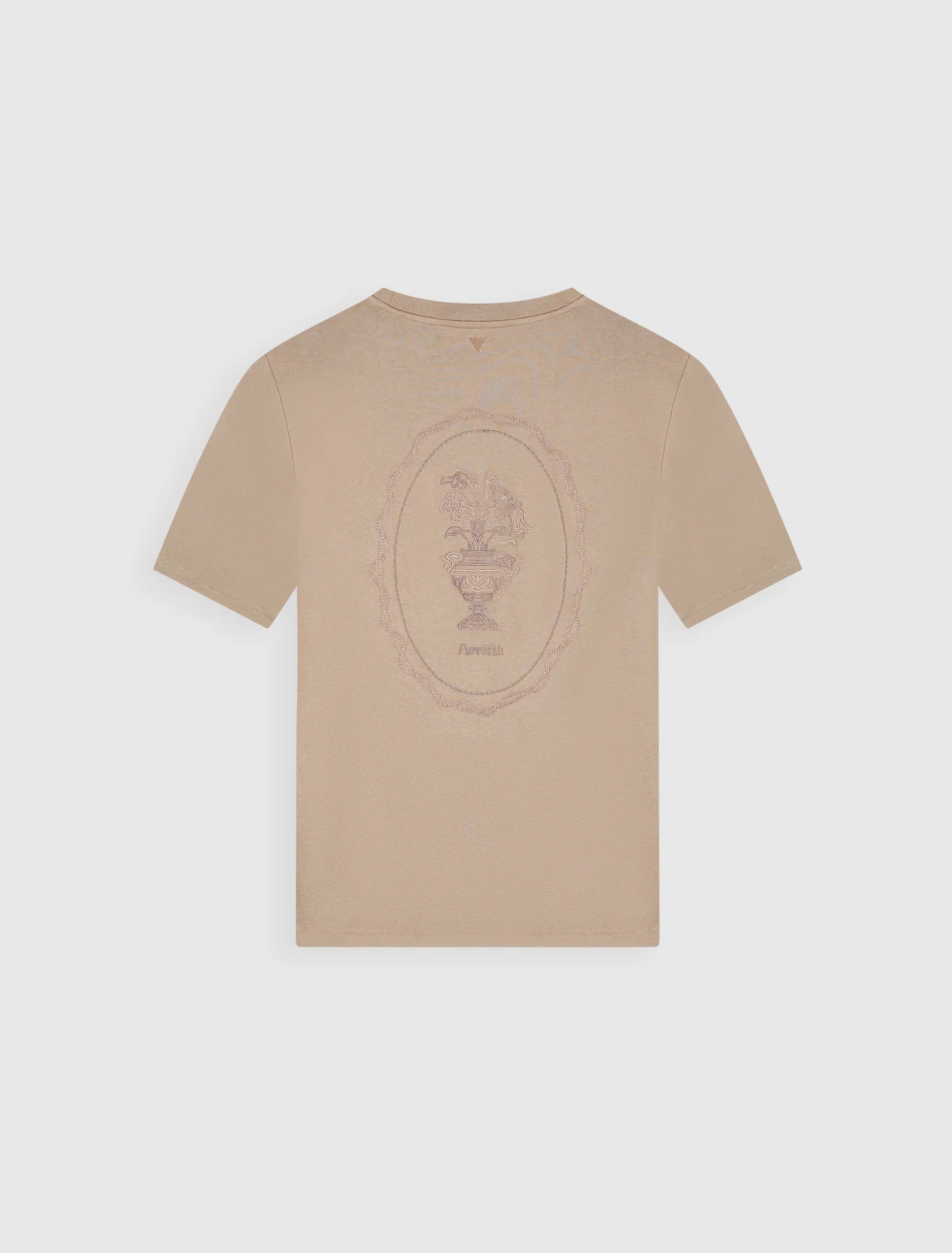 PURE PATH EMBROIDERED VASE T-SHIRT Taupe
