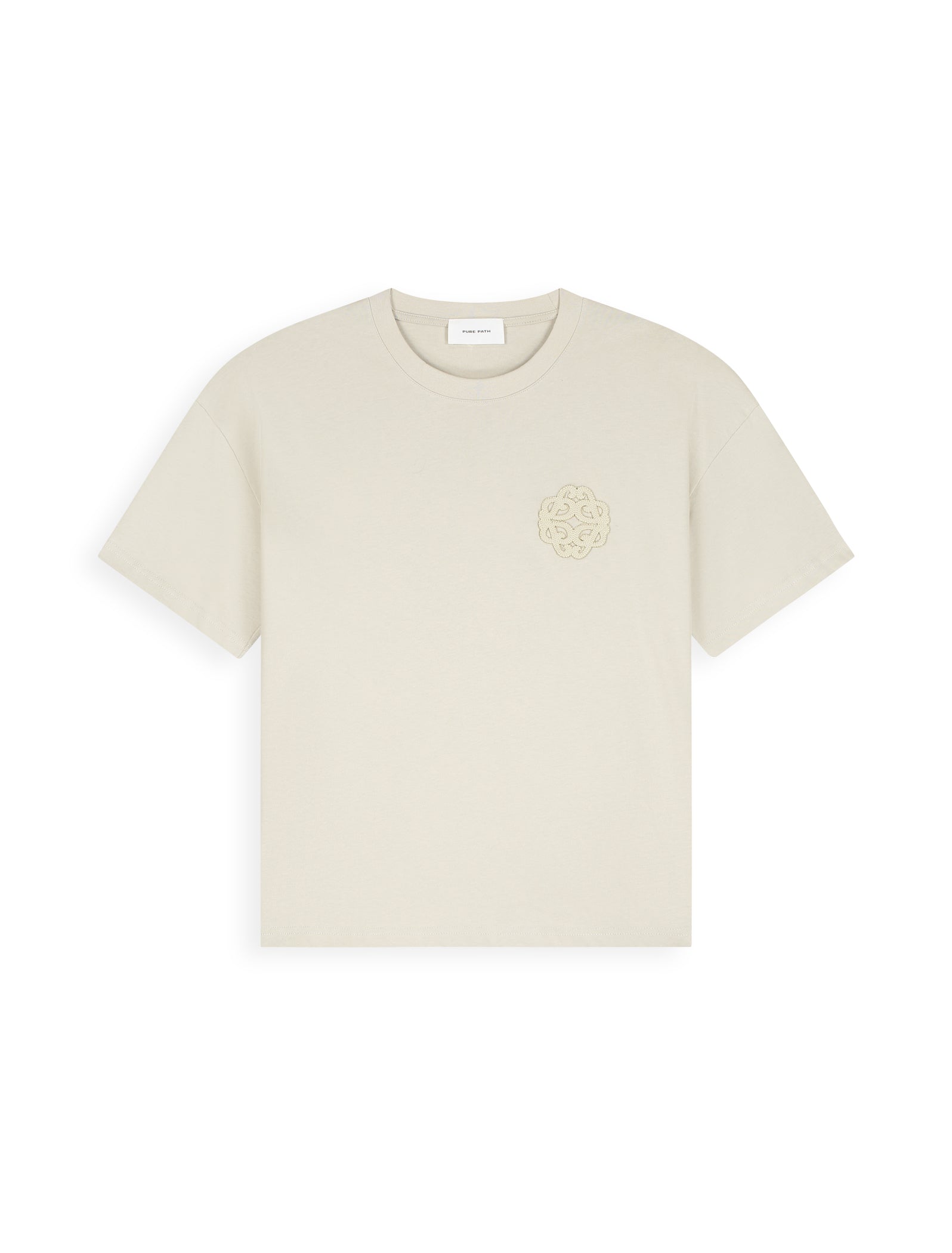 PURE PATH EMBLEM BADGE T-SHIRT Sand