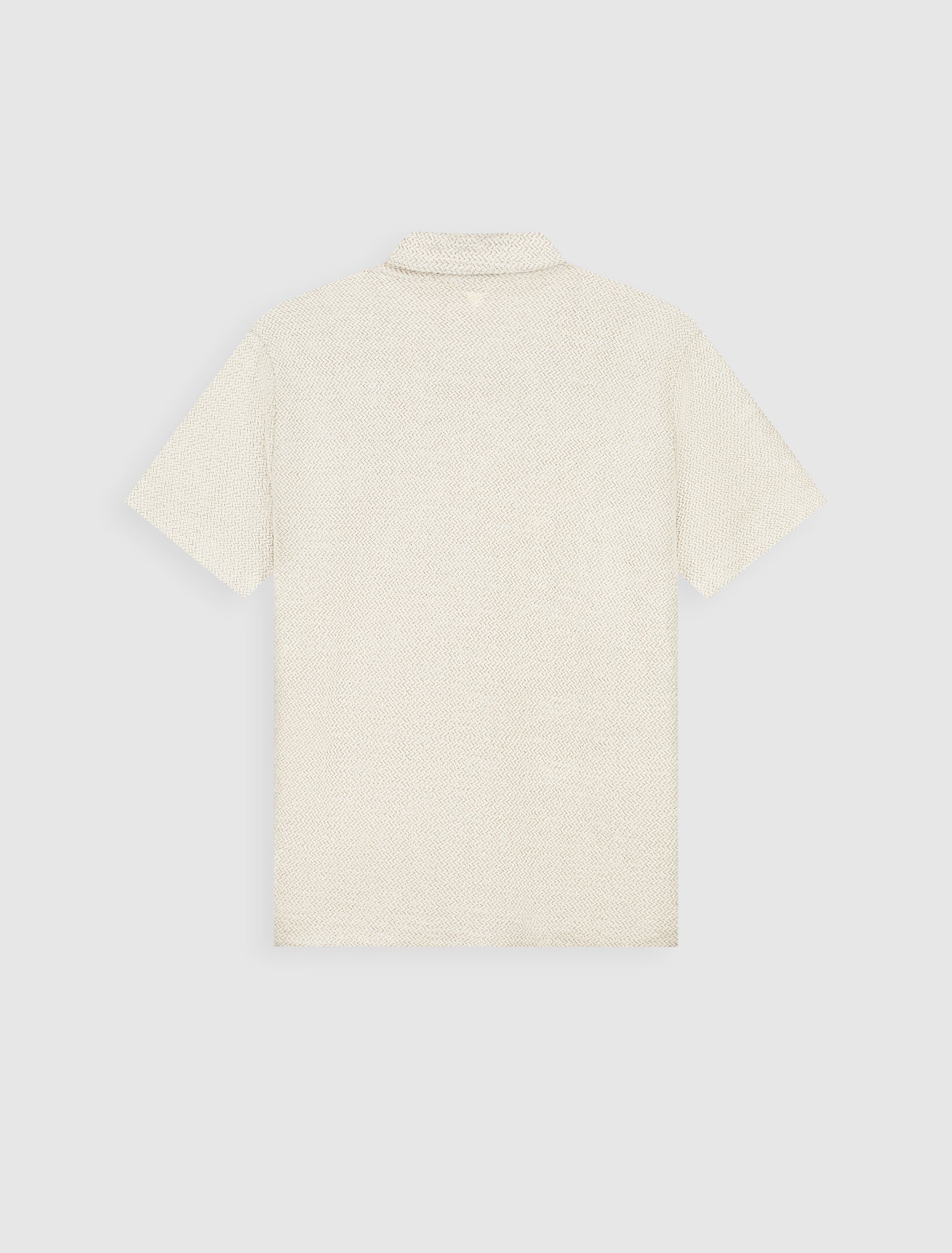 PURE PATH JACQUARD FULL-ZIP SHORTSLEEVE SHIRT Ecru