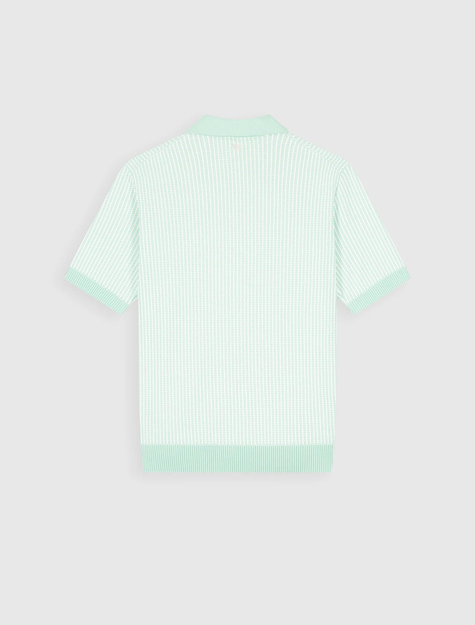 PURE PATH LADDER STITCH KNIT POLO Mint