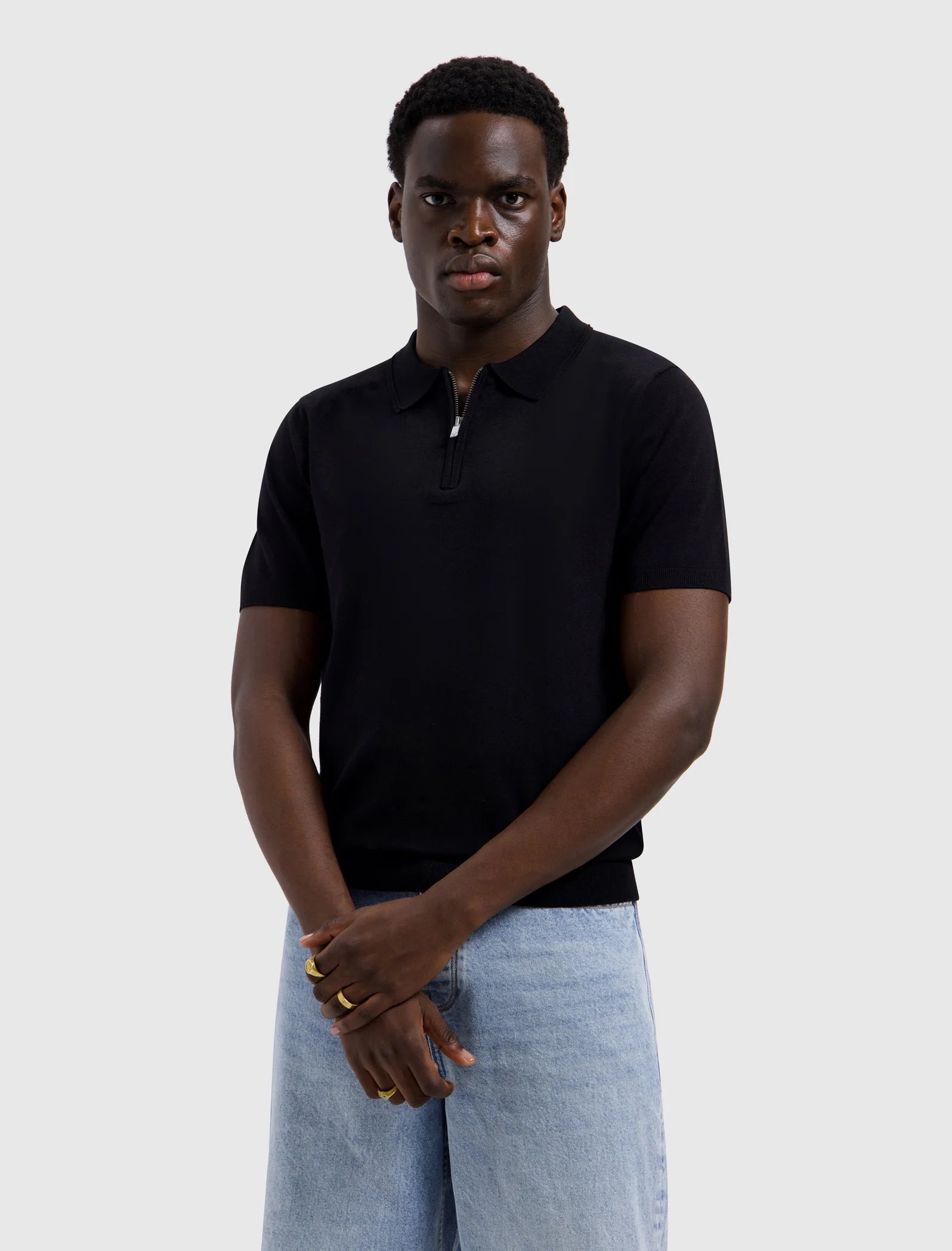 PURE PATH HONEYCOMB SHORTSLEEVE SHIRT Black