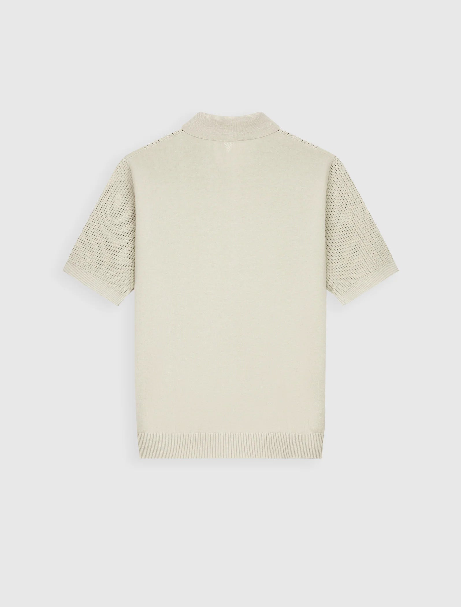 PURE PATH EMBLEM OPEN KNIT POLO Sand