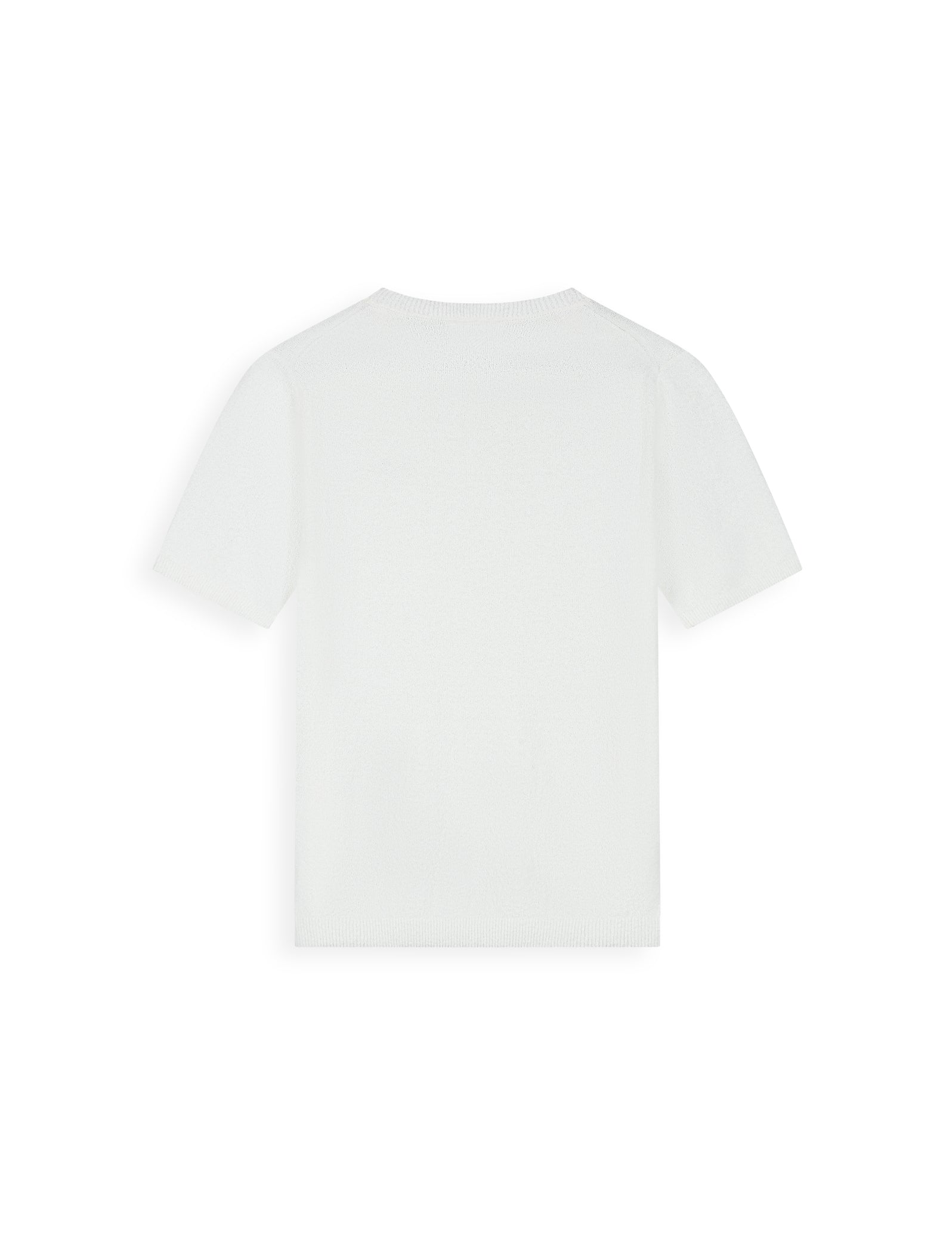 PURE PATH Bouclé Knit T-shirt Off White