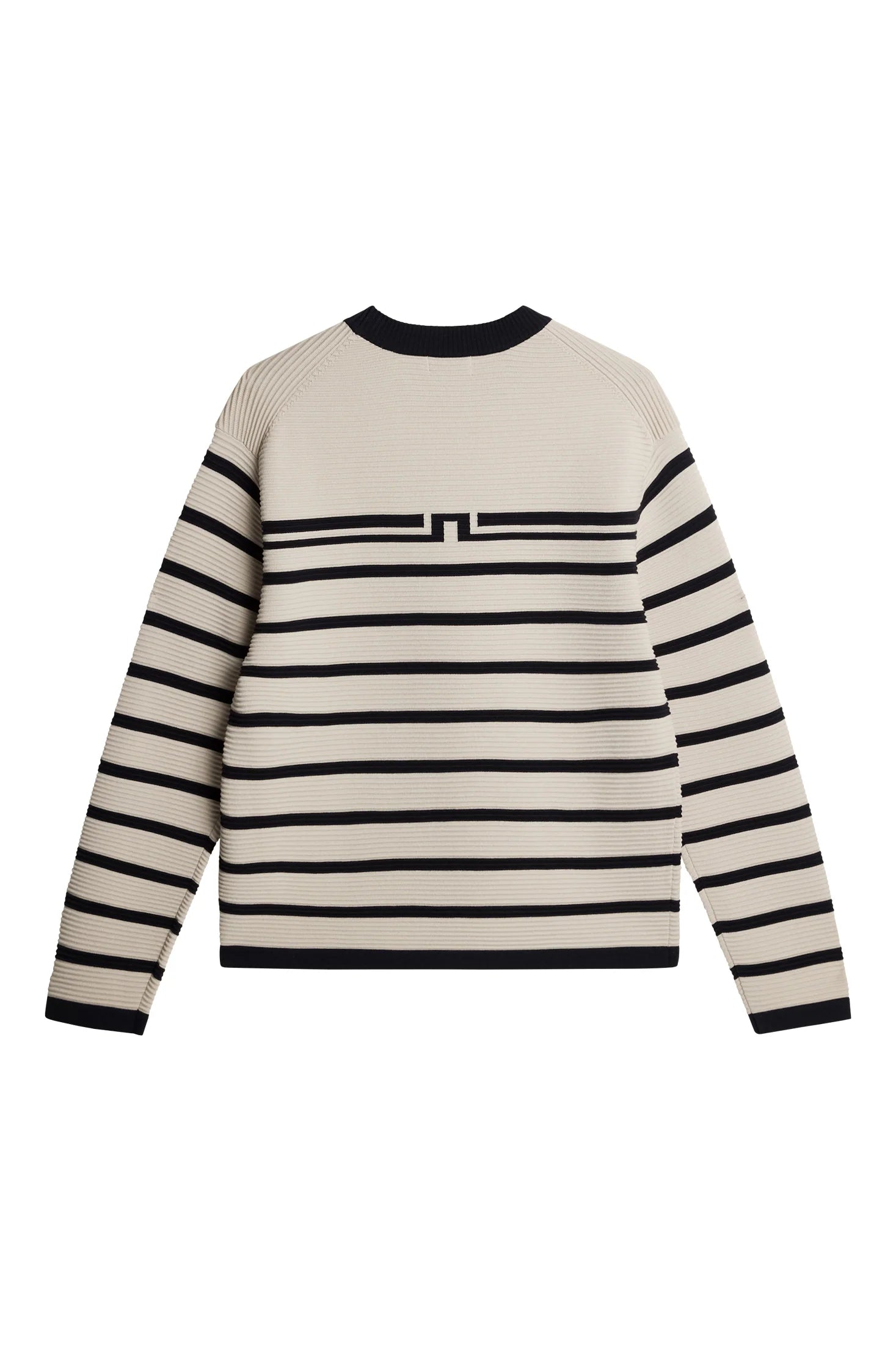 J.LINDEBERG Sawyer Stripe Crew Neck Moonbeam