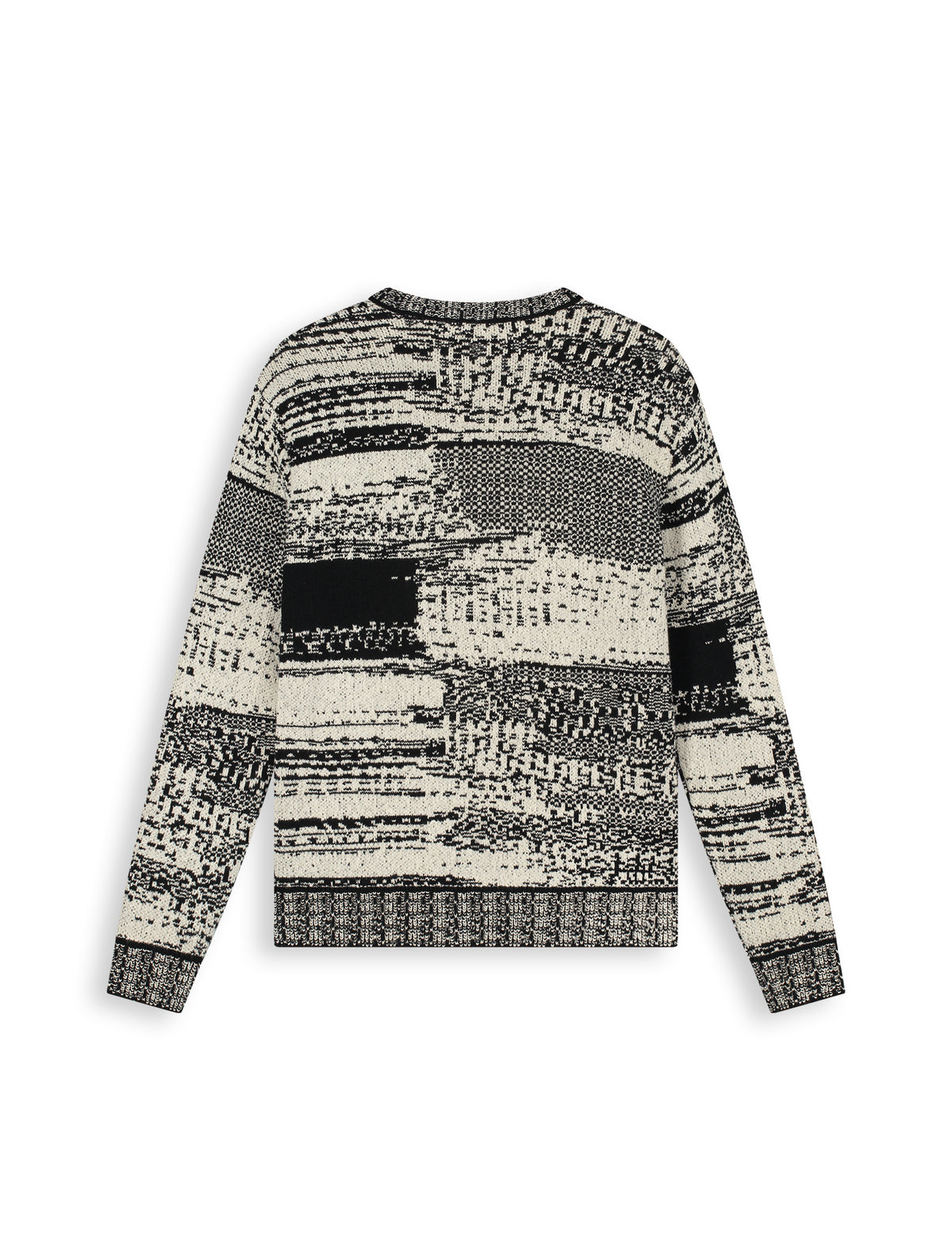 PURE PATH JACQUARD KNIT SWEATER | Black