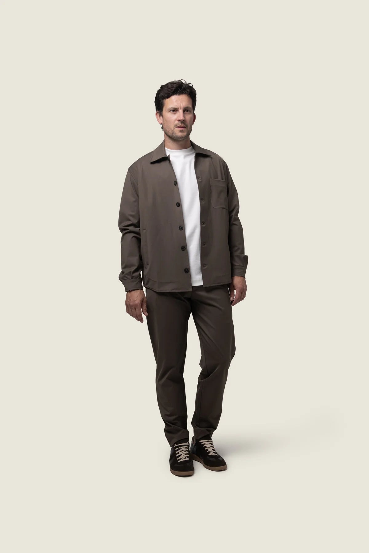 DUQUEZZI WOOL BLEND OVERSHIRT | CARAMEL SYRUP