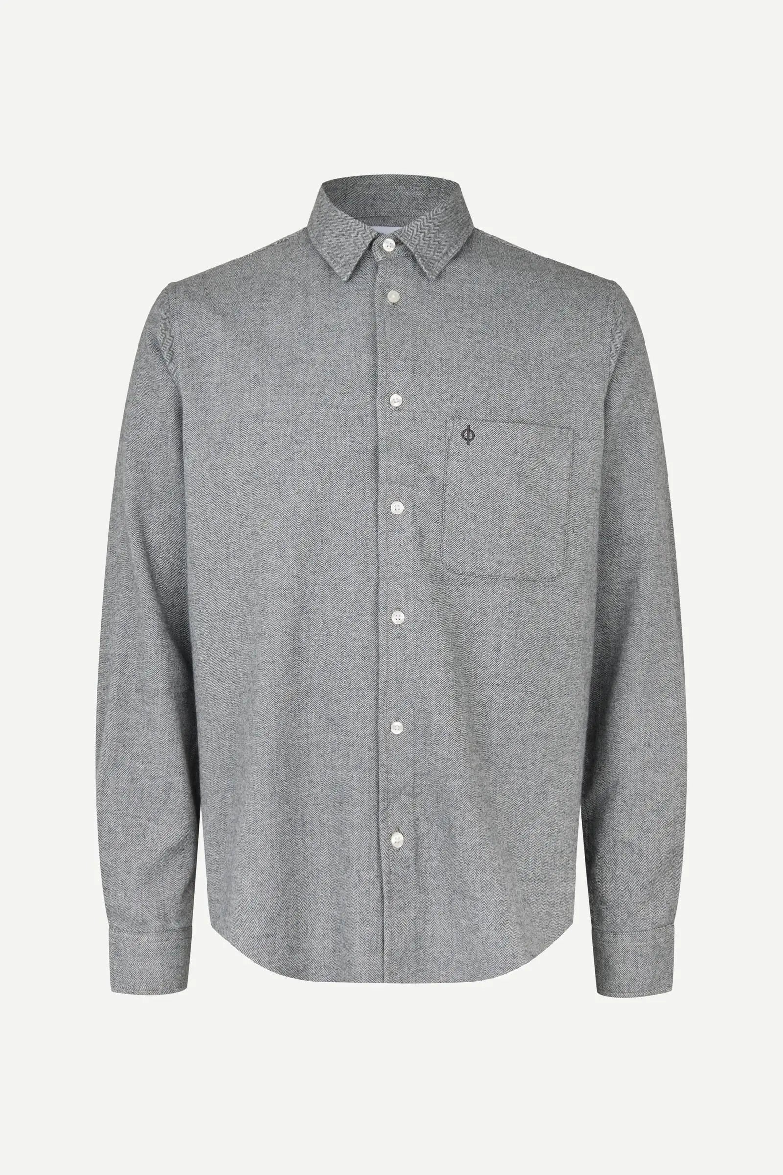 SAMSOE SAMSOE SAKLAS V-NECK 15392 Grey Herringbone