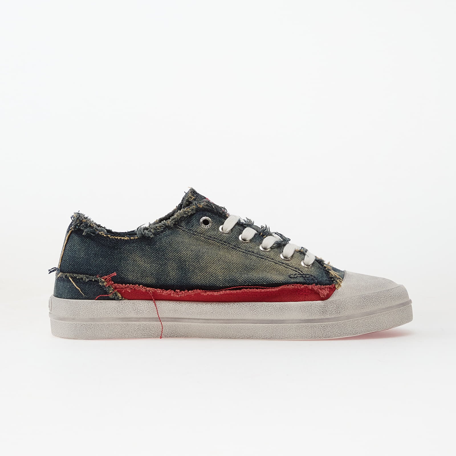 DIESEL S-D-Verse-Dirty-Effect Canvas Sneakers Indigo