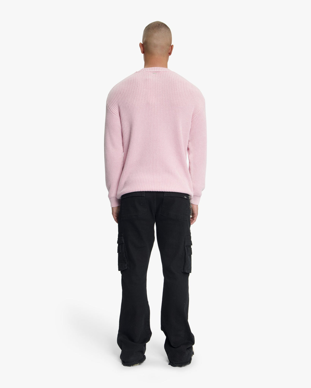 Croyez Ribbed Knit Sweater | Pink