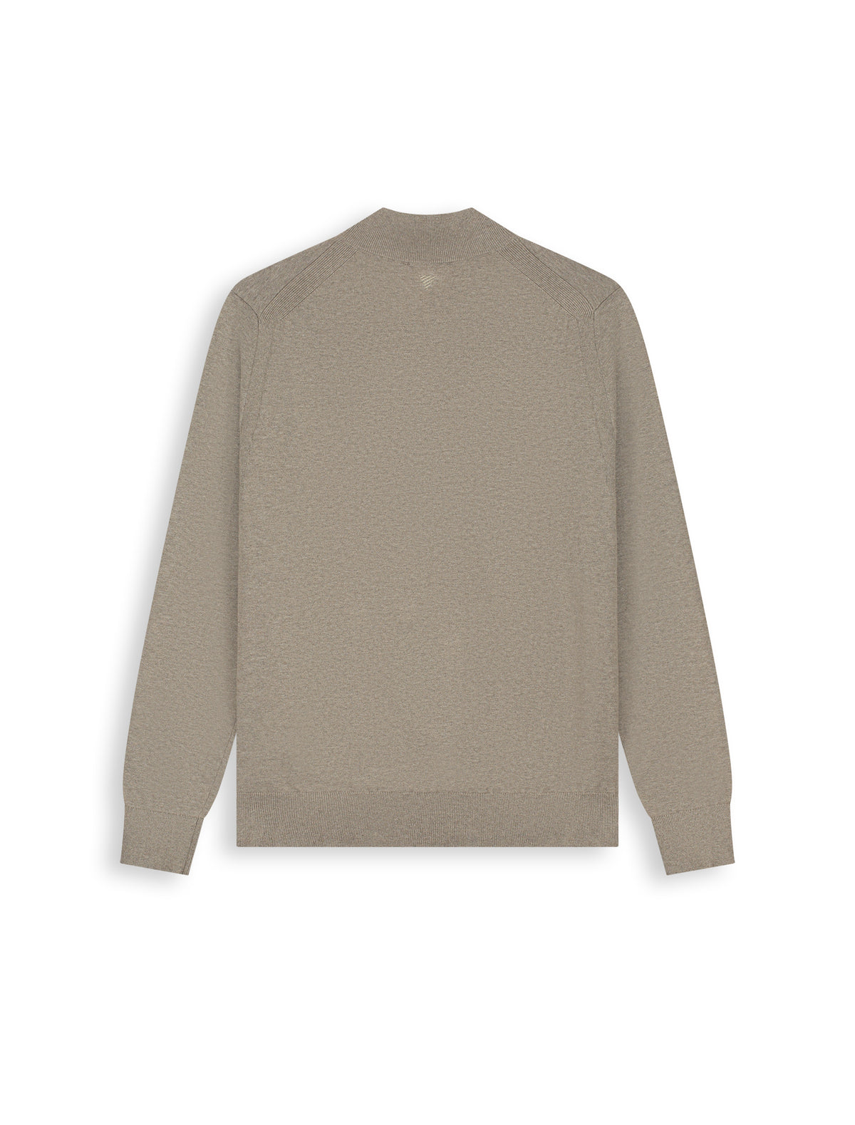 PURE PATH FLAT KNIT HIDDEN HALF-ZIP | TAUPE MELANGE