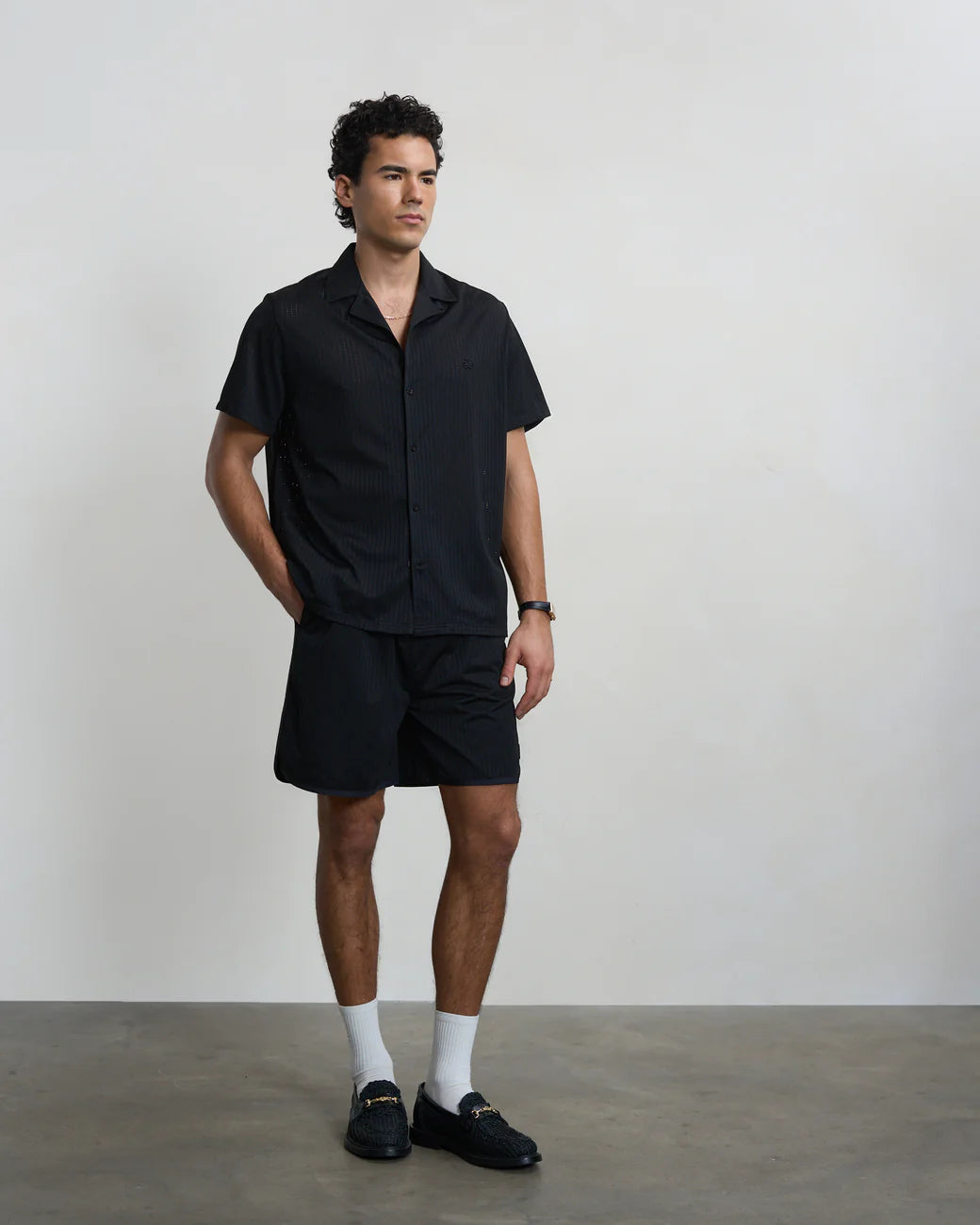 FILLING PIECES RESORT SHIRT MESH Black