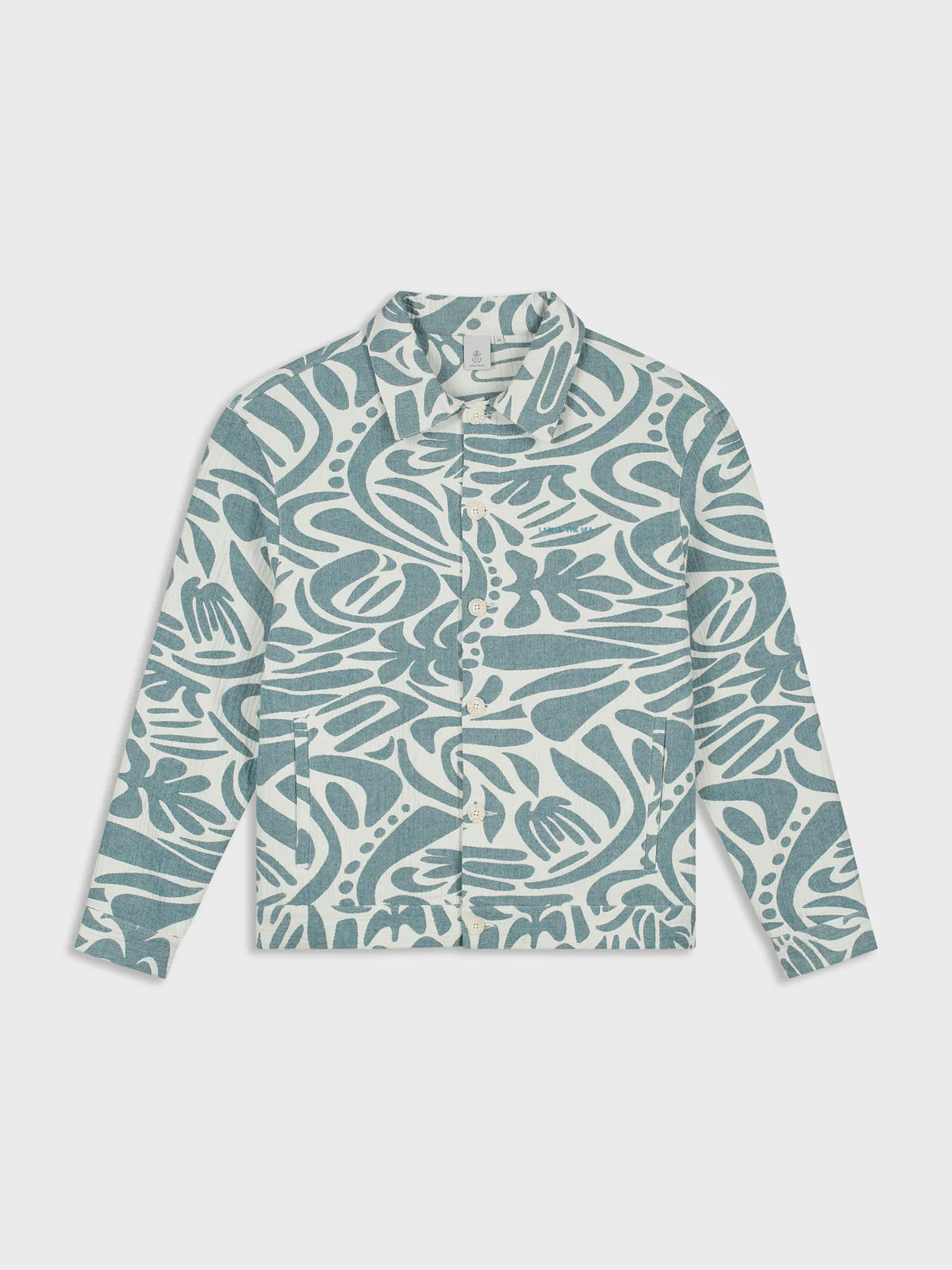 LAW OF THE SEA SAPPHIRE JACQUARD TRUCKER JACKET Green