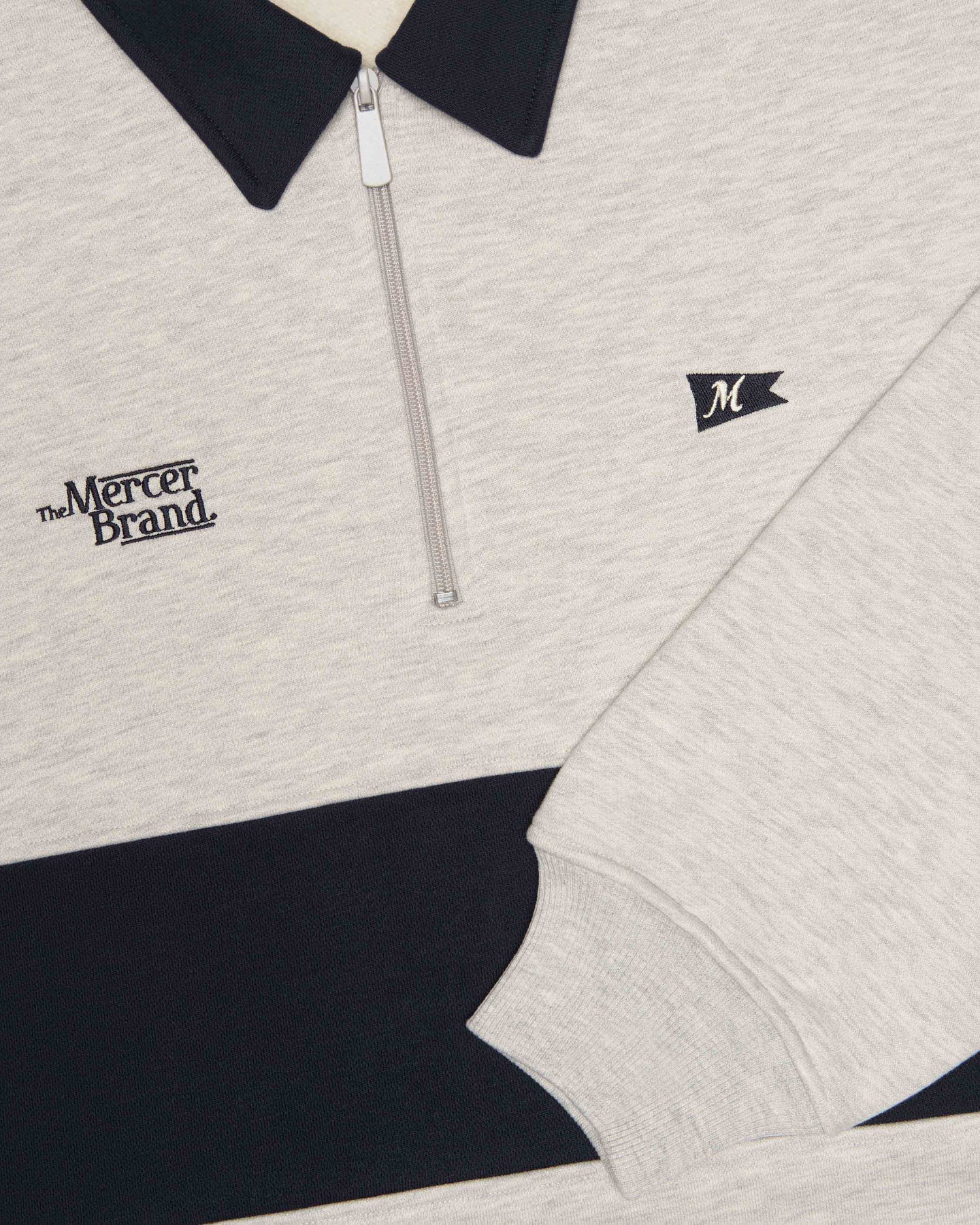 MERCER The Mercer Rugby Polo Grey