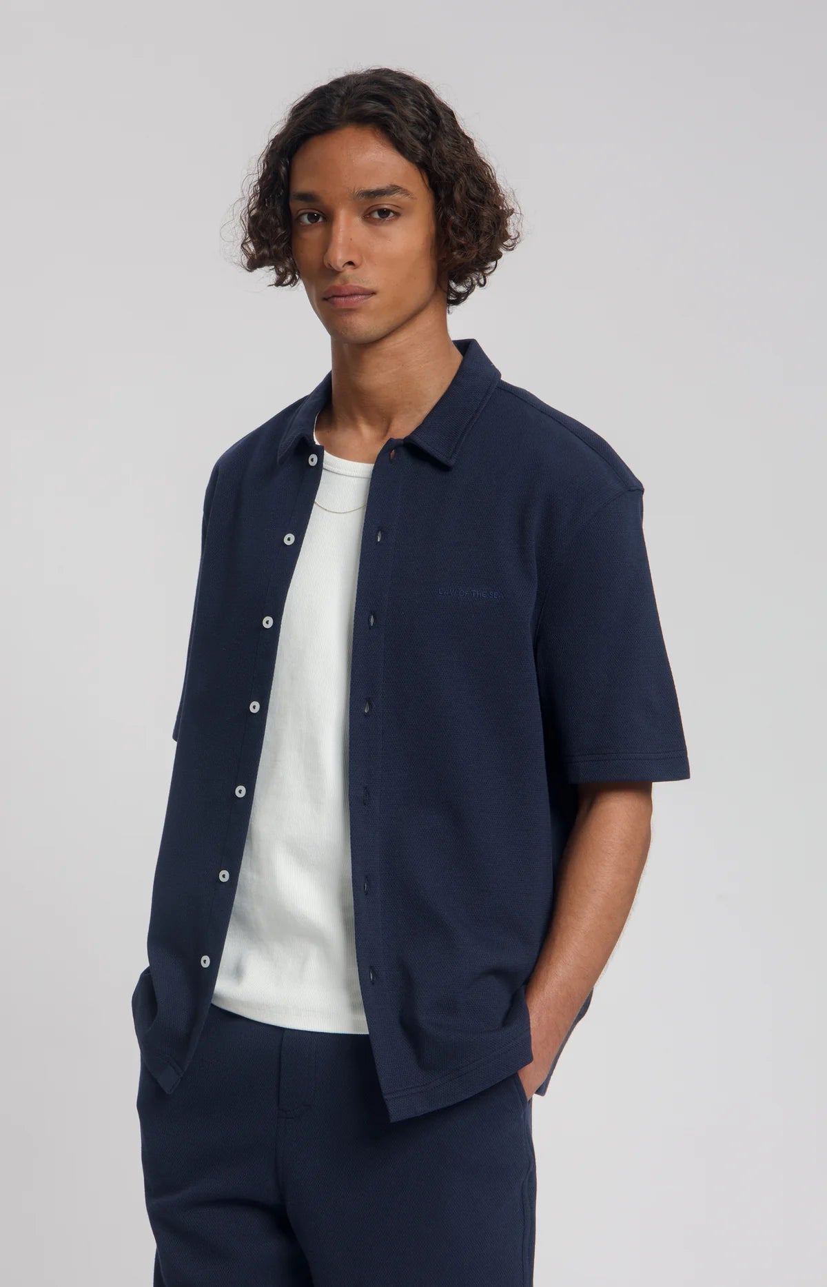 LAW OF THE SEA BERMUDA STRUCTURED SHIRT Sky Captain
