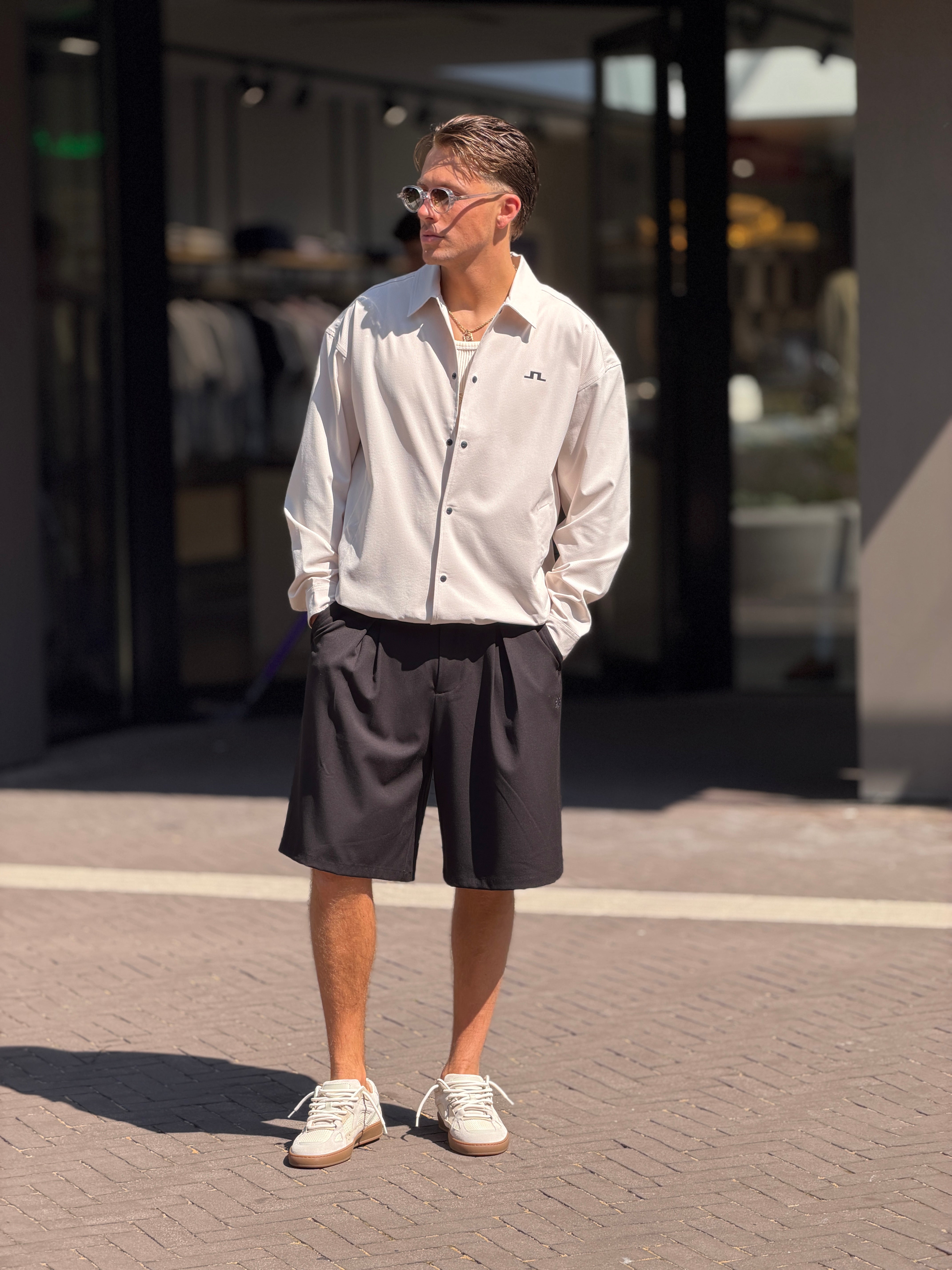 J.LINDEBERG DEX COACH OVERSHIRT Moonbeam