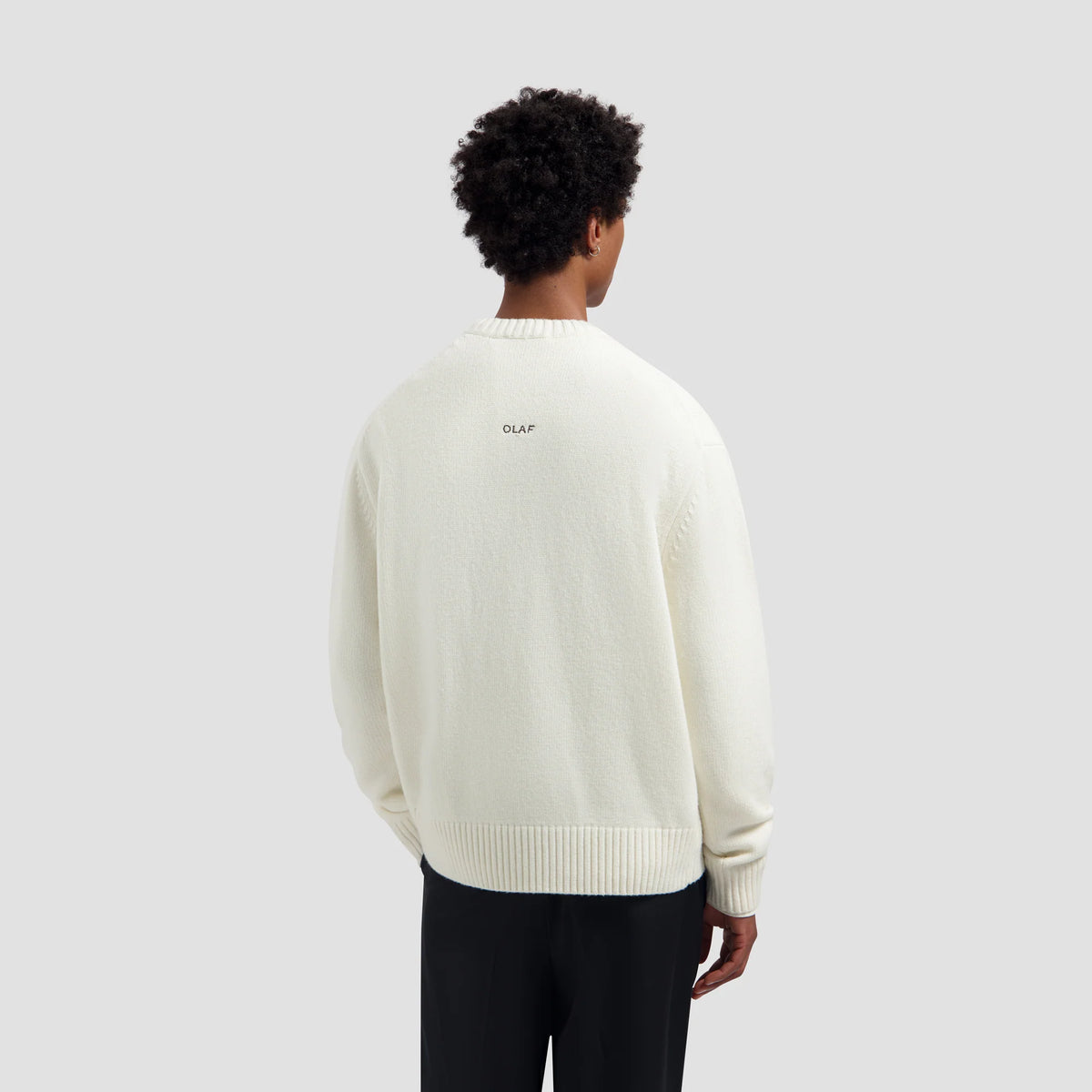 OLAF ESSENTIAL KNITTED CREWNECK Off White /Mulch
