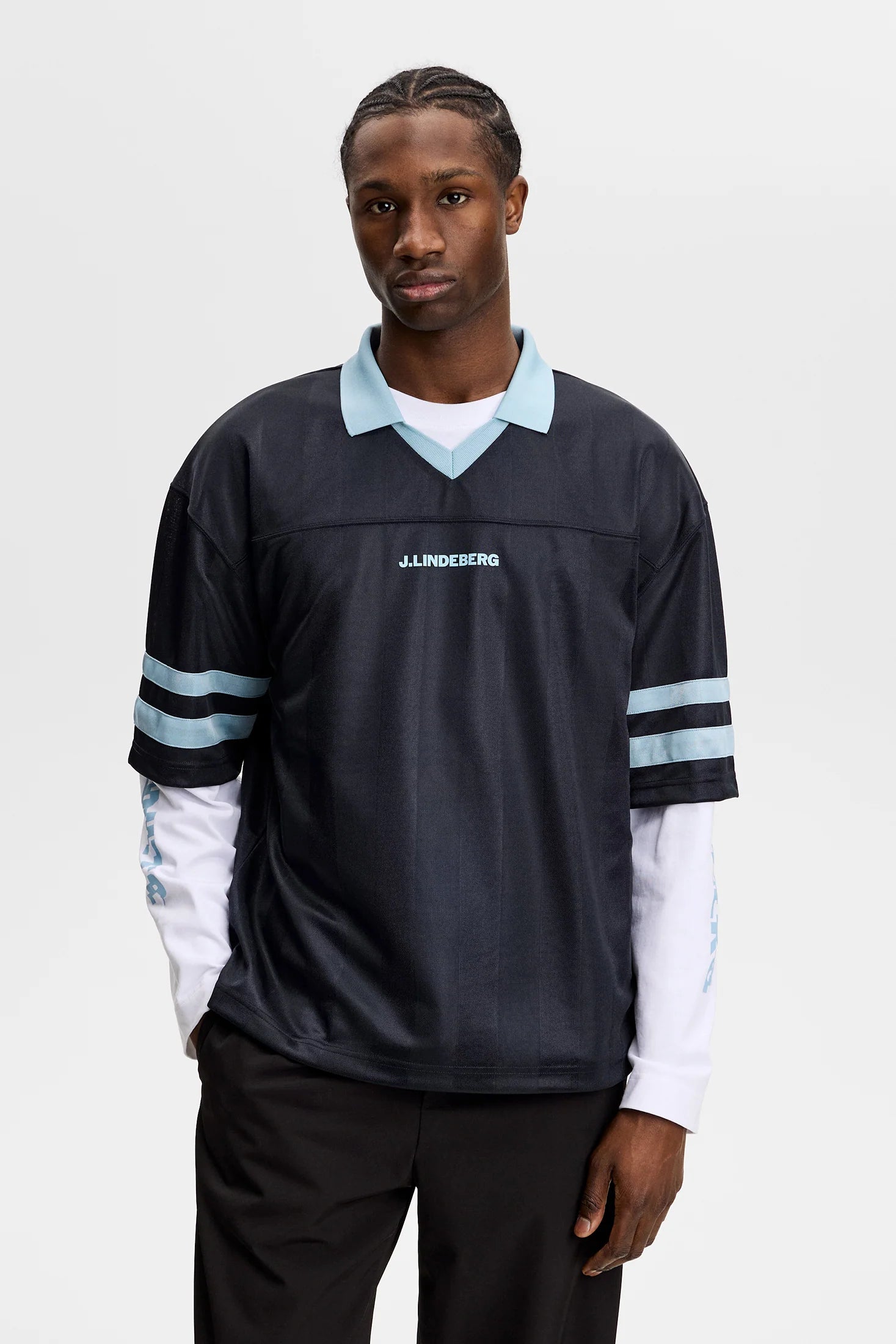 J.LINDEBERG Rusty Printed Polo JL Navy