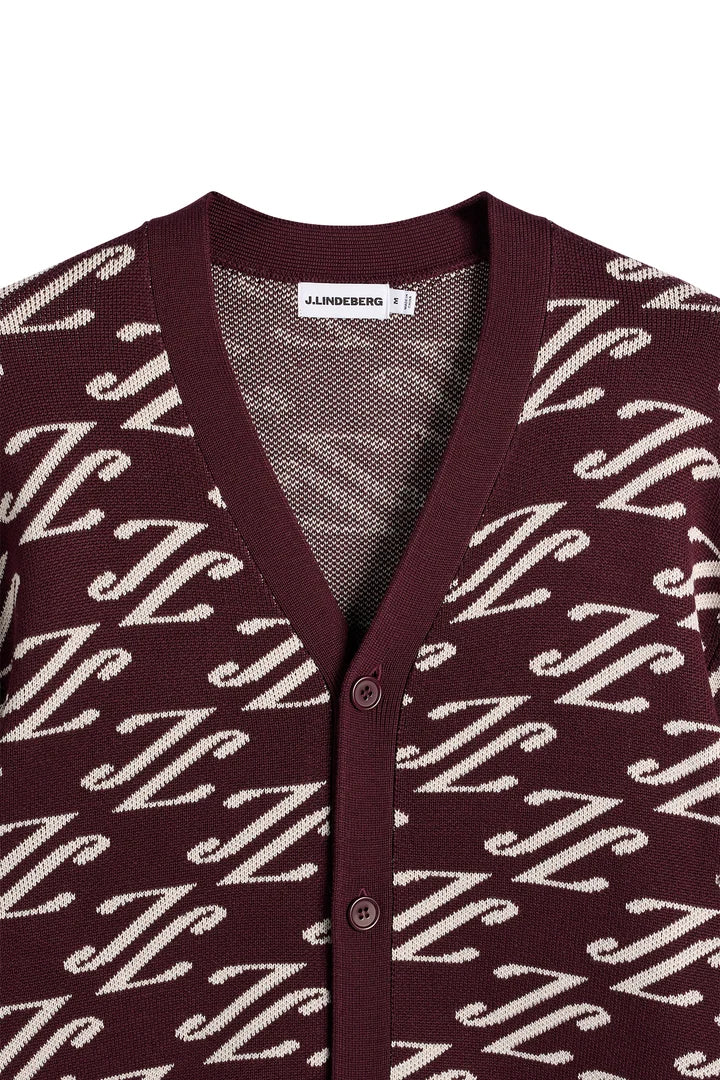 J.LINDEBERG DENNY JACQUARD CARDIGAN | Winetasting