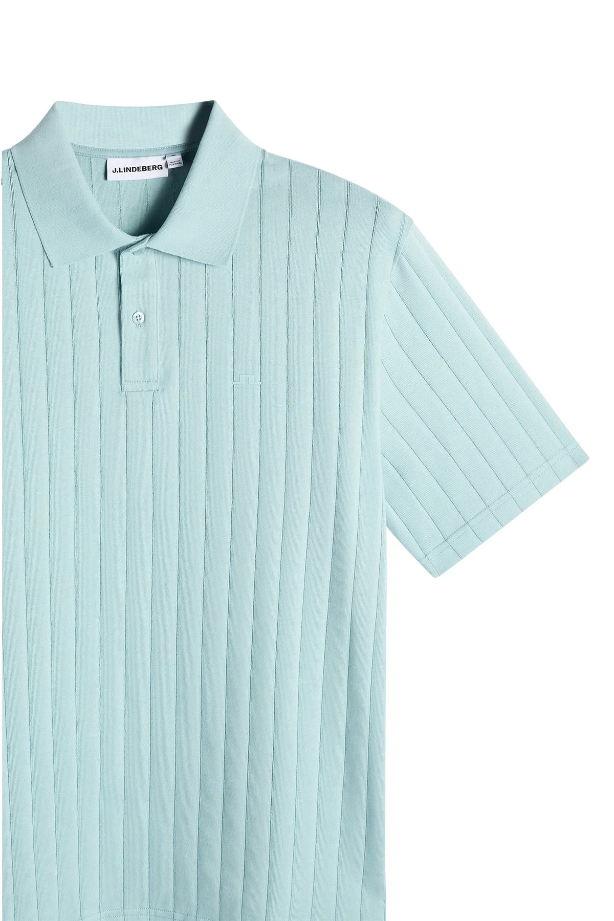 J.LINDEBERG Simon Stripe Polo Forget-Me-Not
