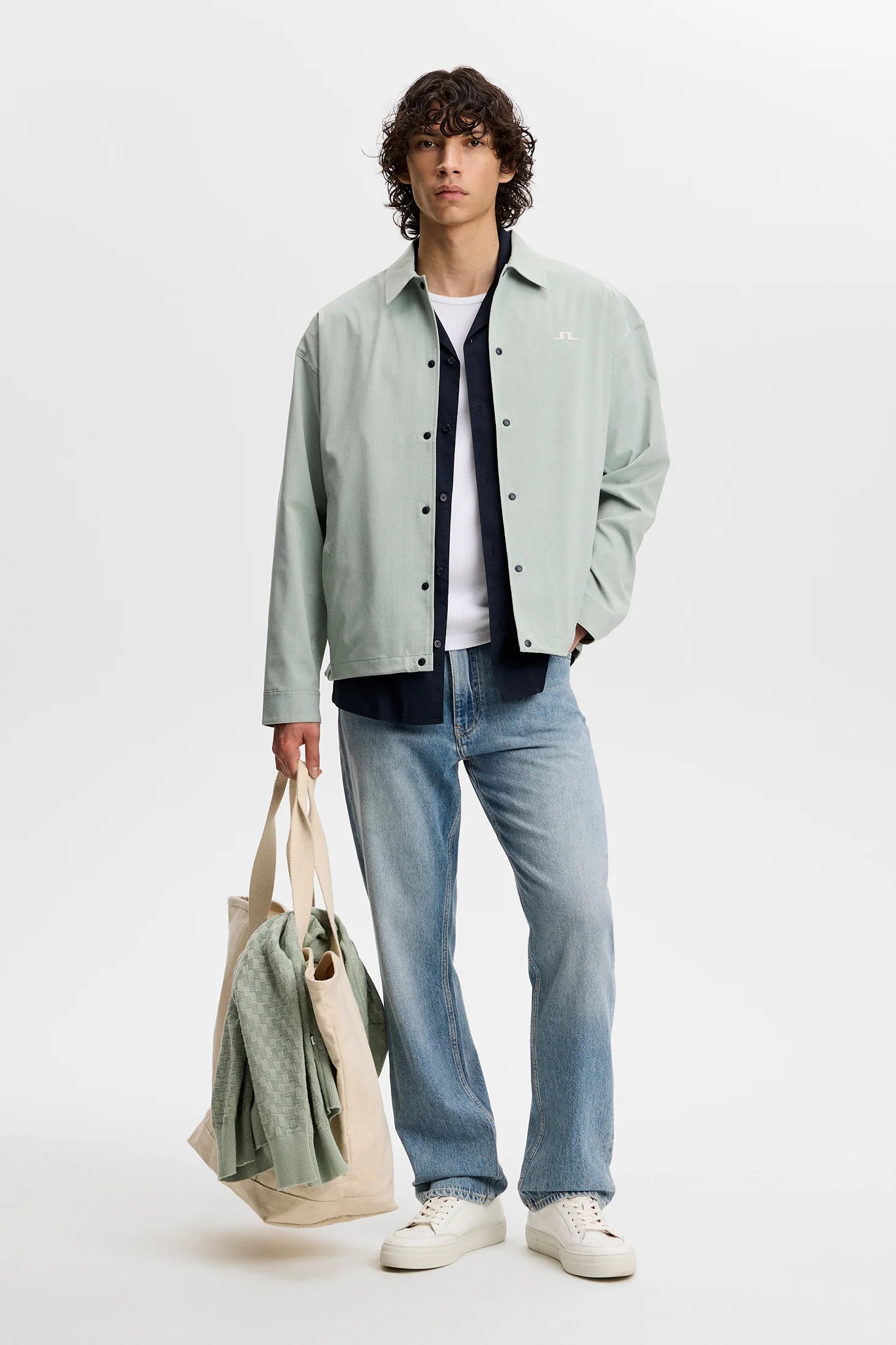 J.LINDEBERG DEX COACH OVERSHIRT Jadeite