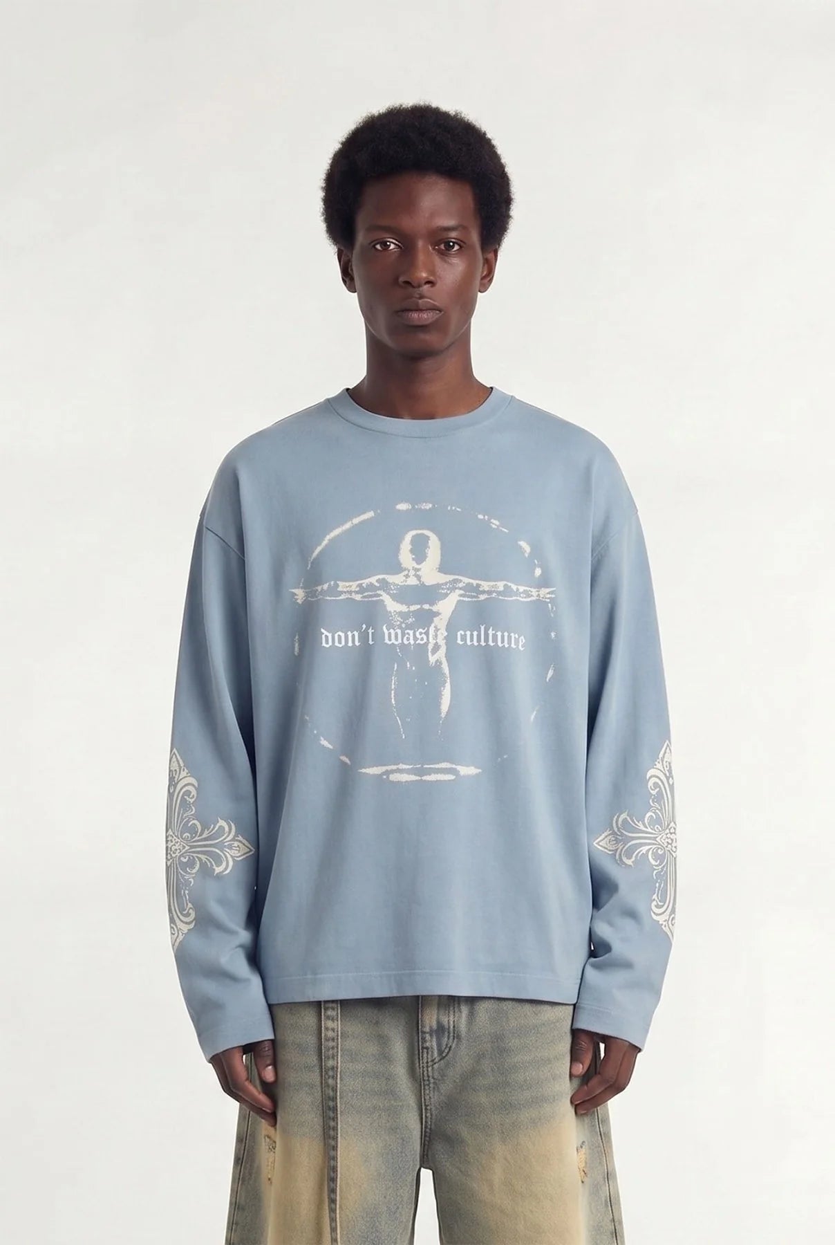 DON’T WASTE CULTURE ATOR LONGSLEEVE | LIGHT BLUE