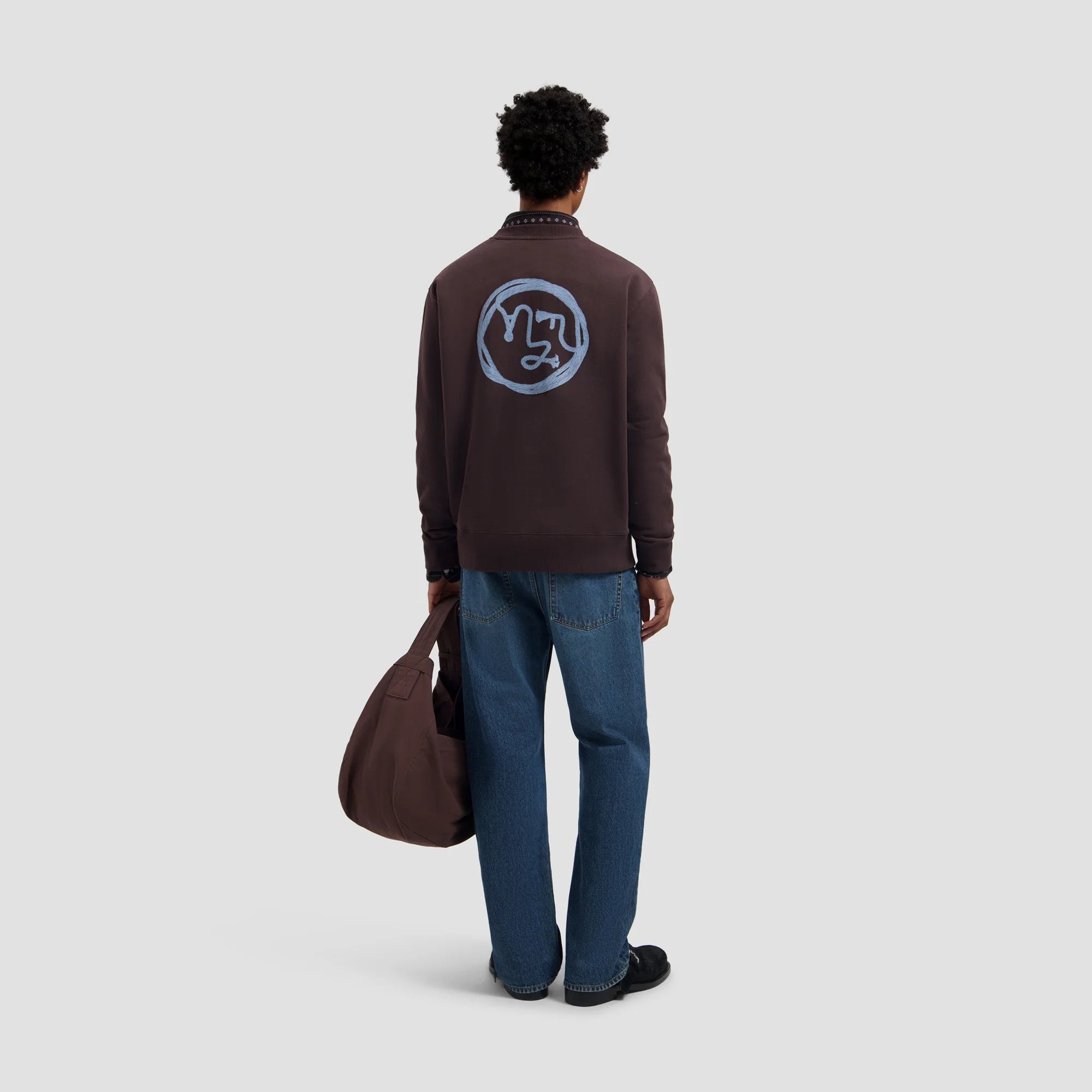 OLAF LASSO FACE CREWNECK - CHOCOLATE PLUM