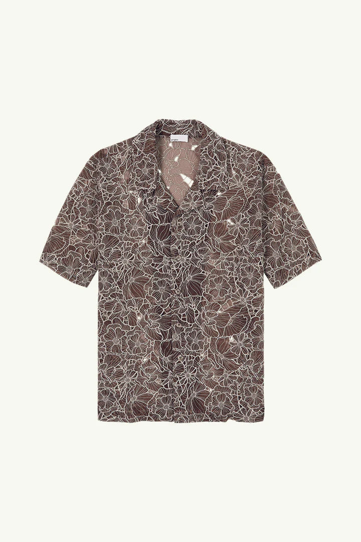 Ampère Benno Short Sleeve Shirt in Brown