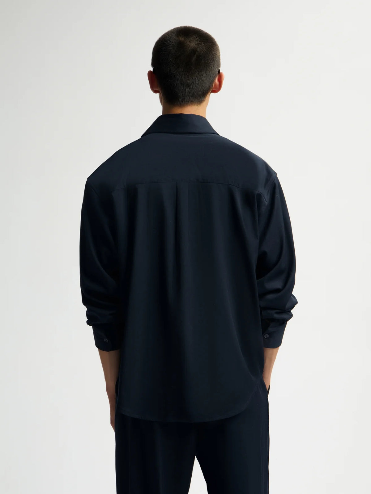 OLAF WOOL BLEND SHIRT Navy