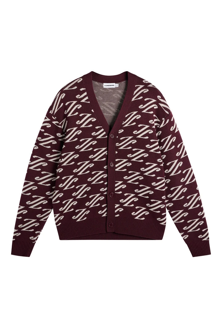 J.LINDEBERG DENNY JACQUARD CARDIGAN | Winetasting