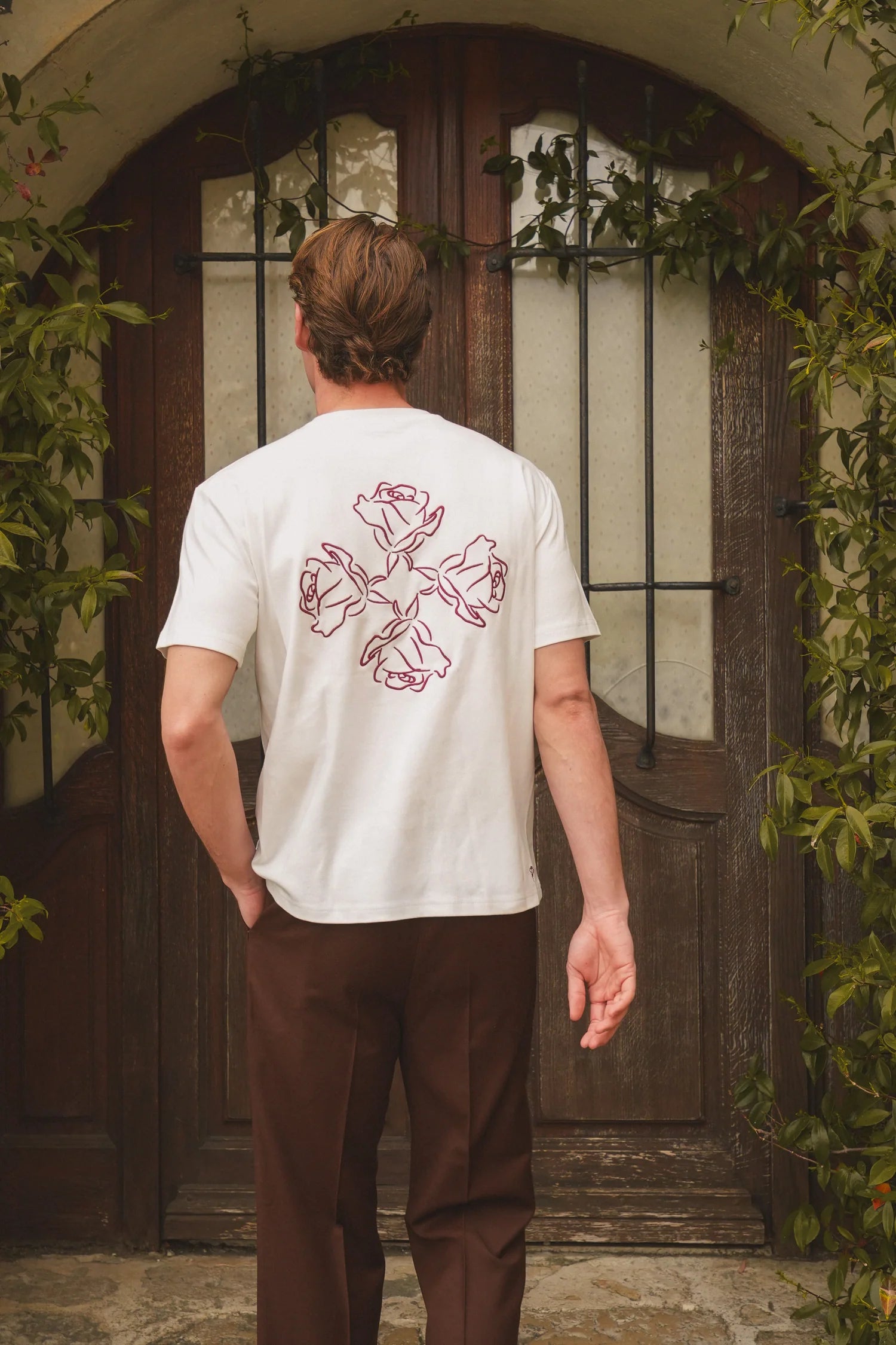 EDMONDS Rose logo t-shirt - Off White
